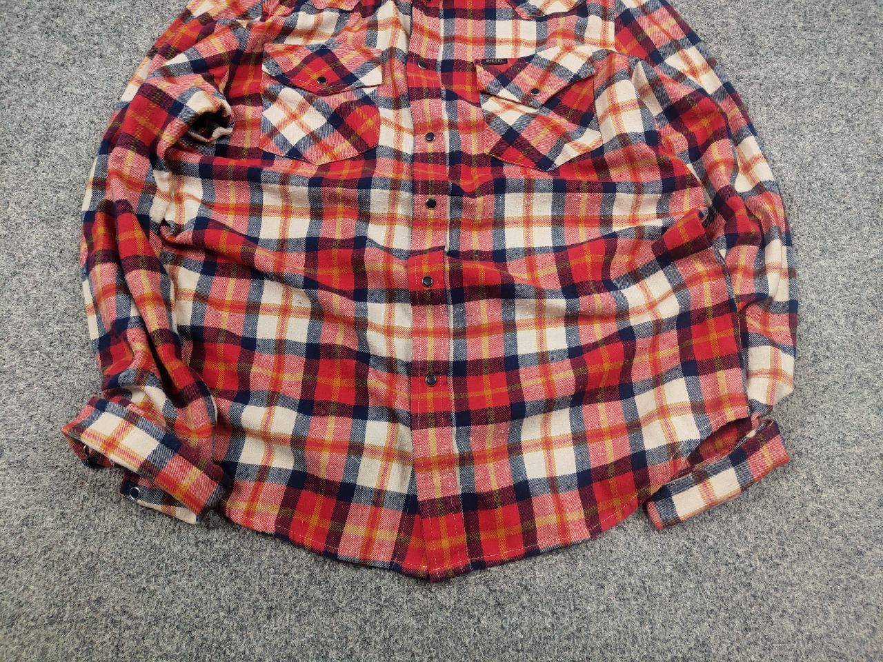 Diesel Diesel Vintage American style Flannel shirt red Long sleeve Size US M / EU 48-50 / 2 - 7 Thumbnail