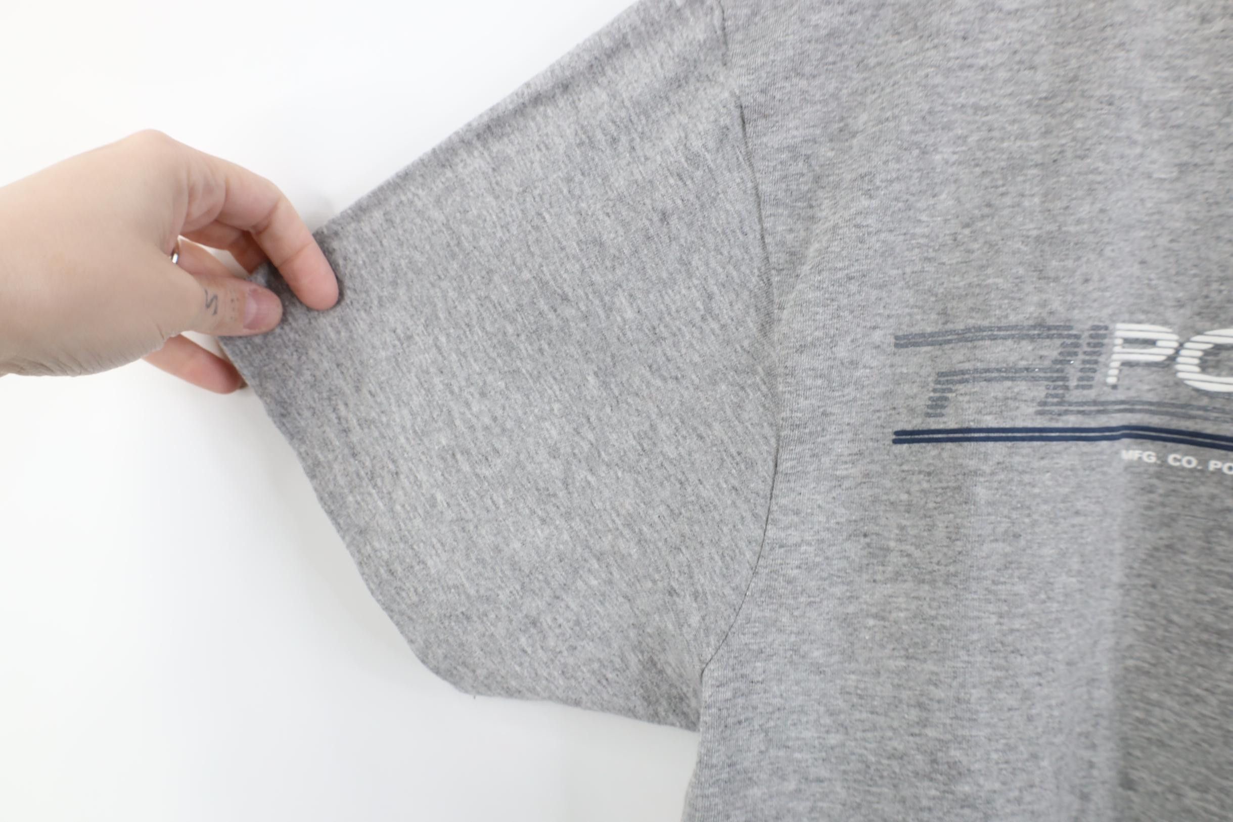 Polo Ralph Lauren Deadstock Vintage 90s Ralph Lauren Striped Logo T-Shirt Gray Size US L / EU 52-54 / 3 - 9 Thumbnail