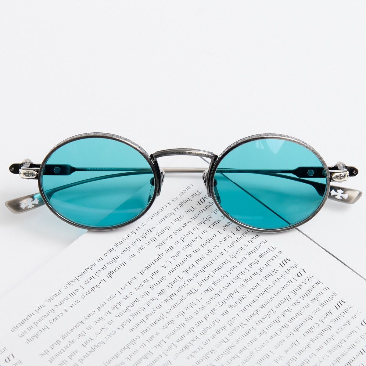 Chrome Hearts CHROME HEARTS HONEY DIPPED PEWTER SUNGLASSES Size ONE SIZE - 8 Thumbnail