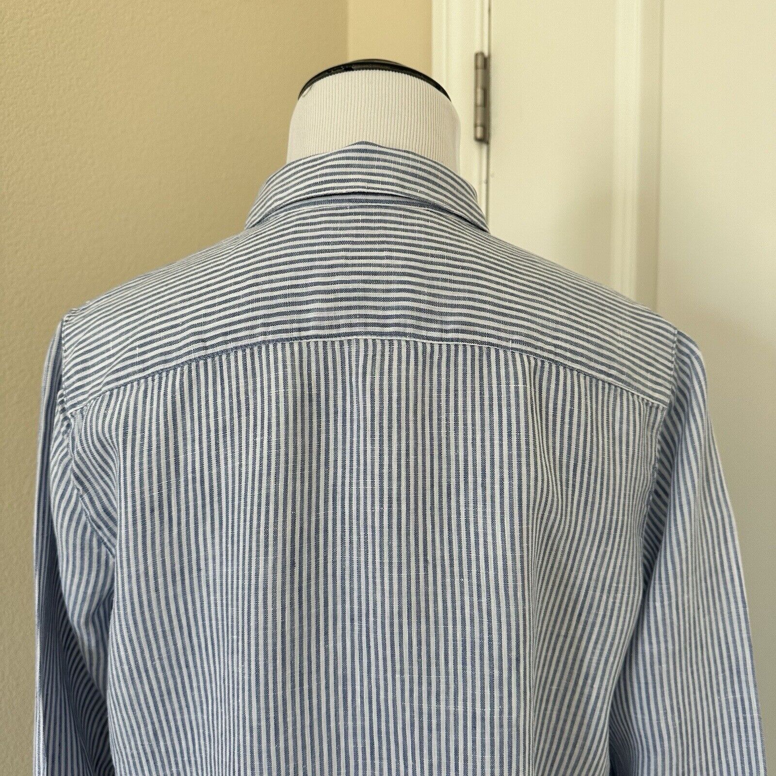Other J.Jill Love Linen Blue Stripe Shirt Women Size XS 100% Linen Size XS / US 0-2 / IT 36-38 - 8 Thumbnail