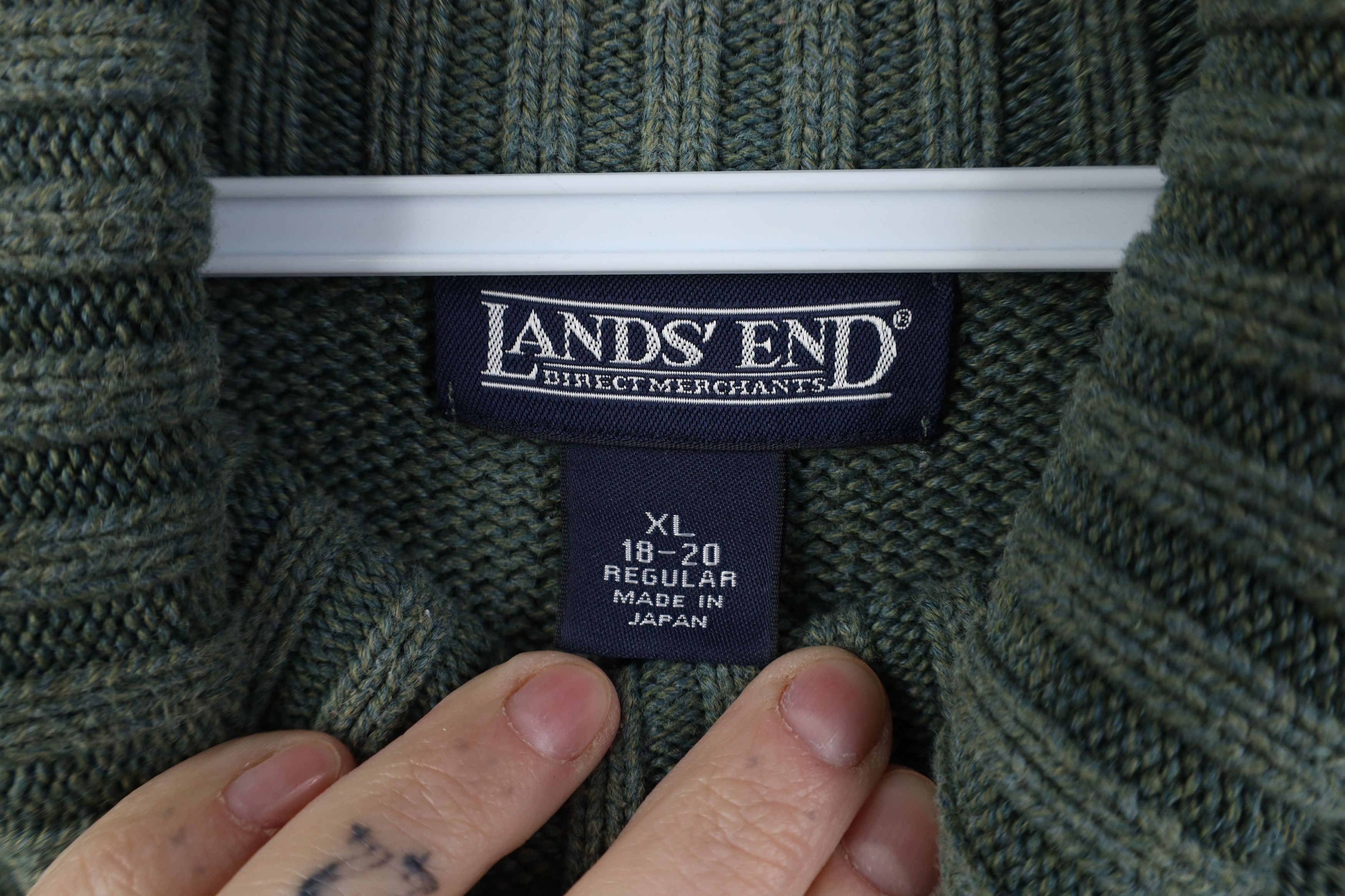 Lands' End Vintage 90s Lands End Ribbed Knit Turtleneck Sweater Japan Size XL / US 12-14 / IT 48-50 - 6 Thumbnail