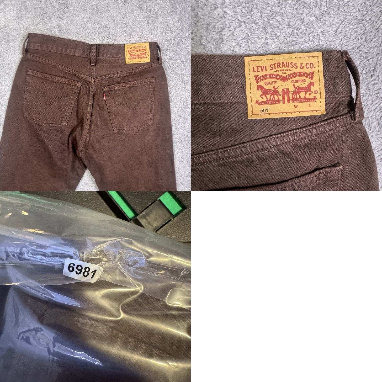 Levi's Levi'S 501xx Jeans - Mens - Y2K Grunge Denim - Button Fly - Medium 28x30 - Brown - Genuine - Size US 28 / EU 44 - 9 Thumbnail