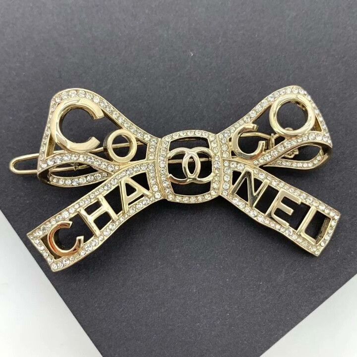 Chanel Chanel Gold Bow Diamond Hair Clip Size ONE SIZE - 1 Thumbnail
