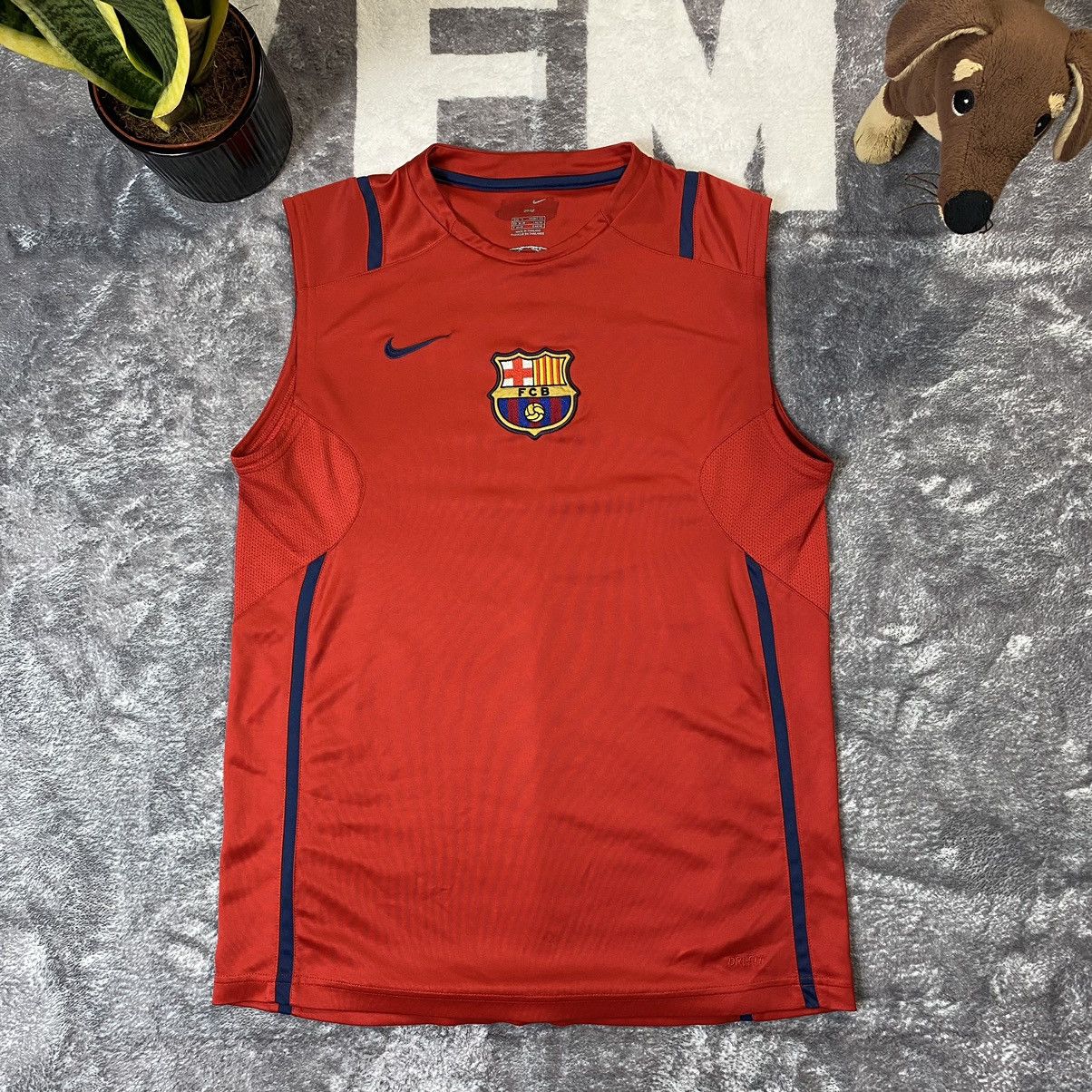Nike BLOKECORE ⚽️ 00s RARE VINTAGE NIKE FC BARCELONA JERSEY TSHIRT