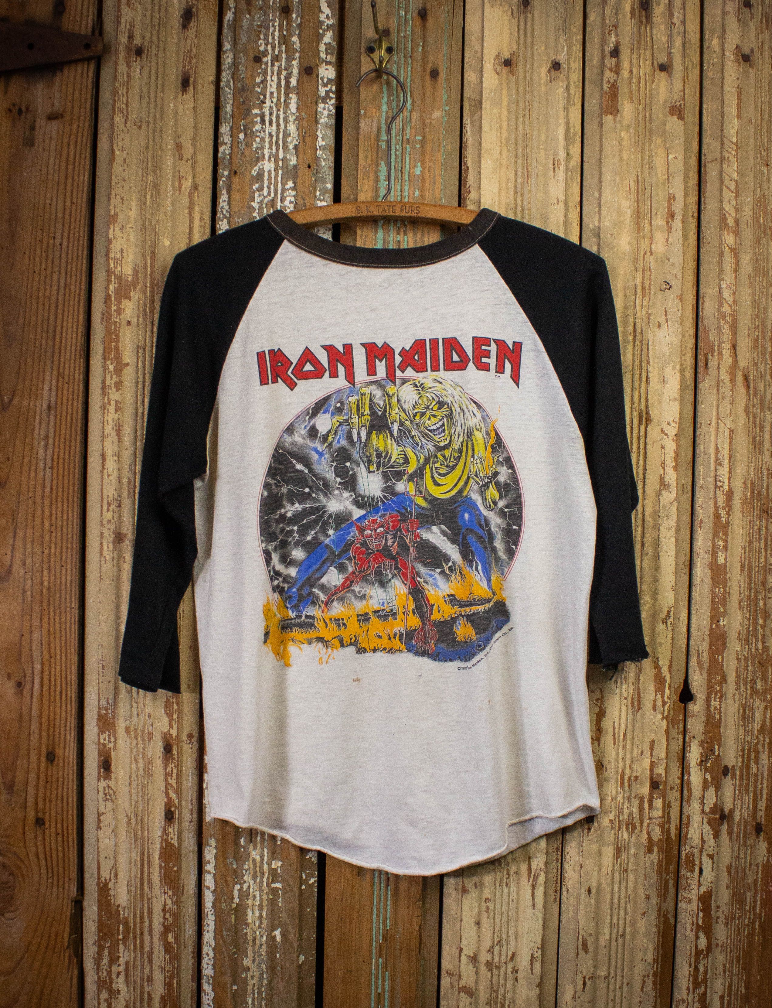 Vintage Iron Maiden 1982 The Number of The Beast Tour Raglan T Shirt Size US M / EU 48-50 / 2 - 1 Preview