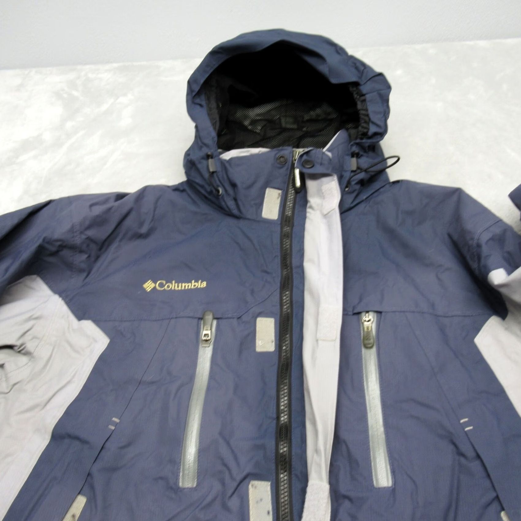 Vintage Columbia Titanium Jacket Mens Large Blue Omni-Tech Waterproof Hooded Full Zip Size US L / EU 52-54 / 3 - 2 Thumbnail