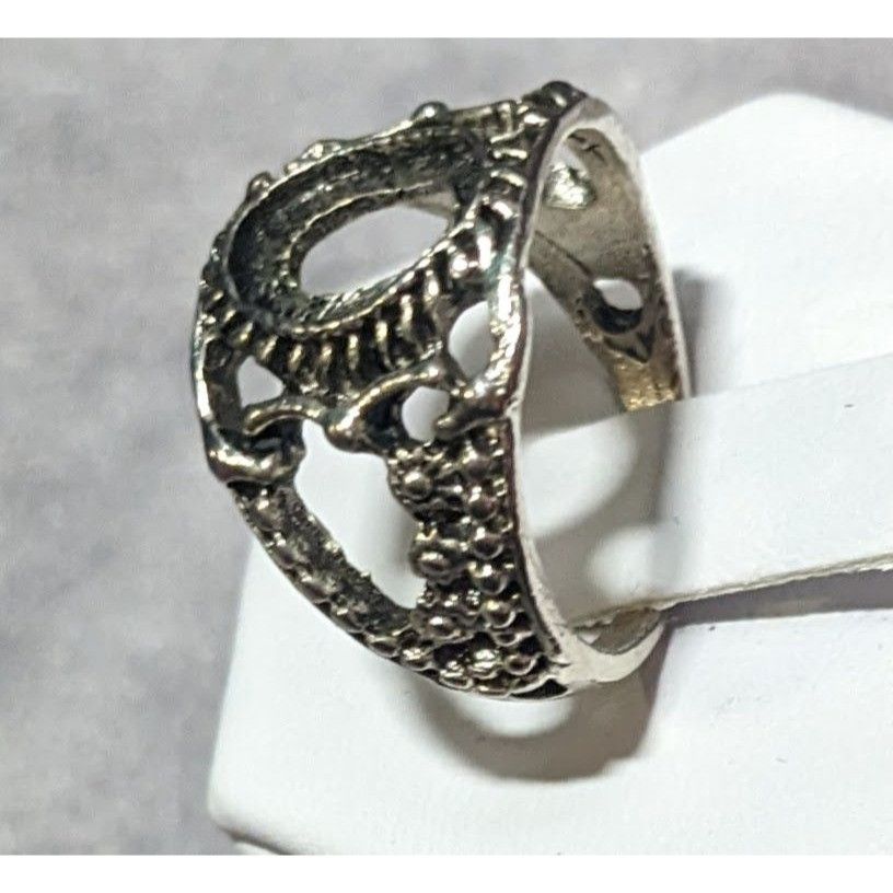 Other Floral Filigree Silver Tone Ring Setting Size 7 3/4 Size ONE SIZE - 2 Thumbnail