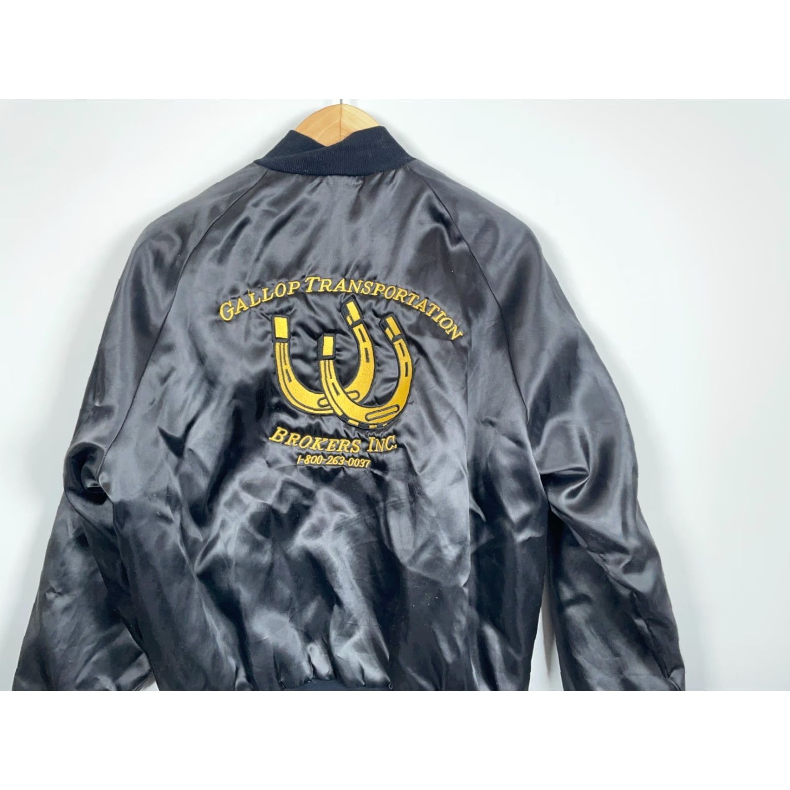 Vintage VINTAGE West Ark Satin Jacket Adult Large Black Bomber Jacket Size US L / EU 52-54 / 3 - 4 Thumbnail