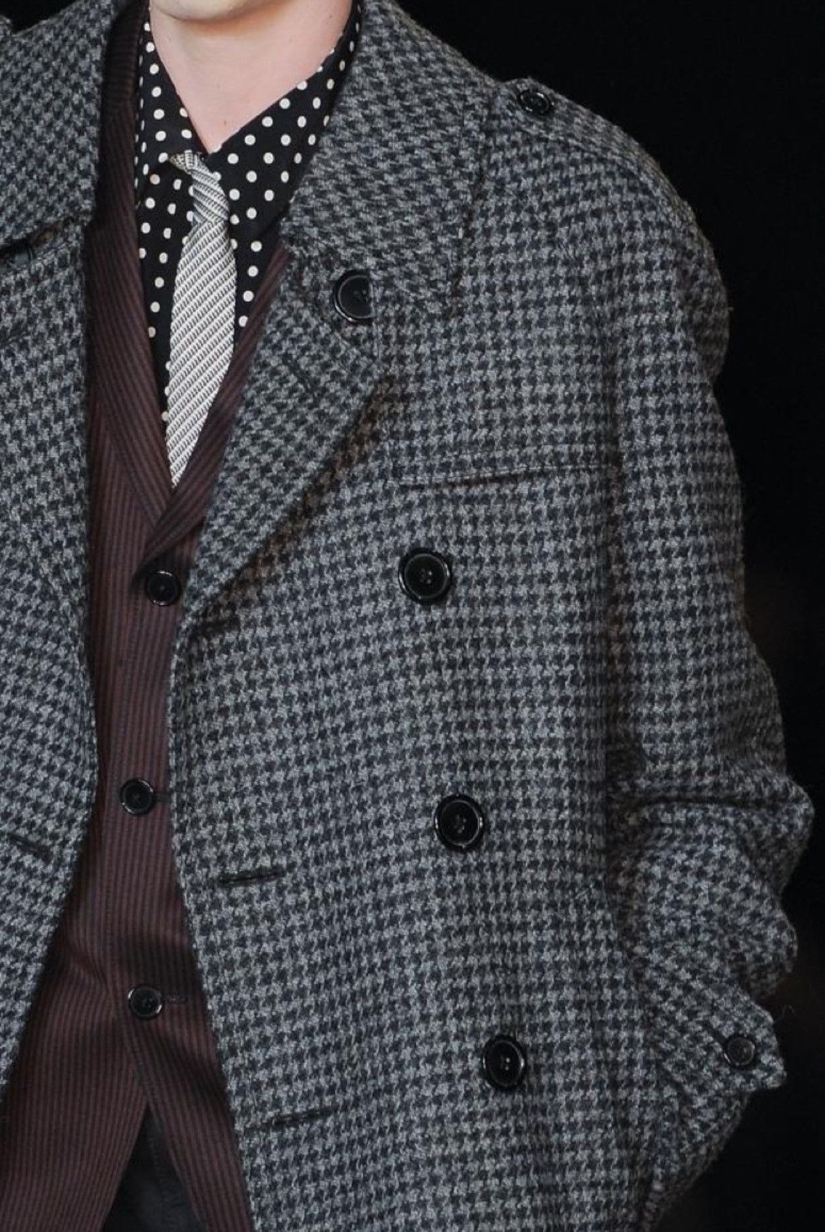 Hedi Slimane × Saint Laurent Paris 14FW Burgundy Pinstripe Blazer sz44 Size 44S - 9 Thumbnail