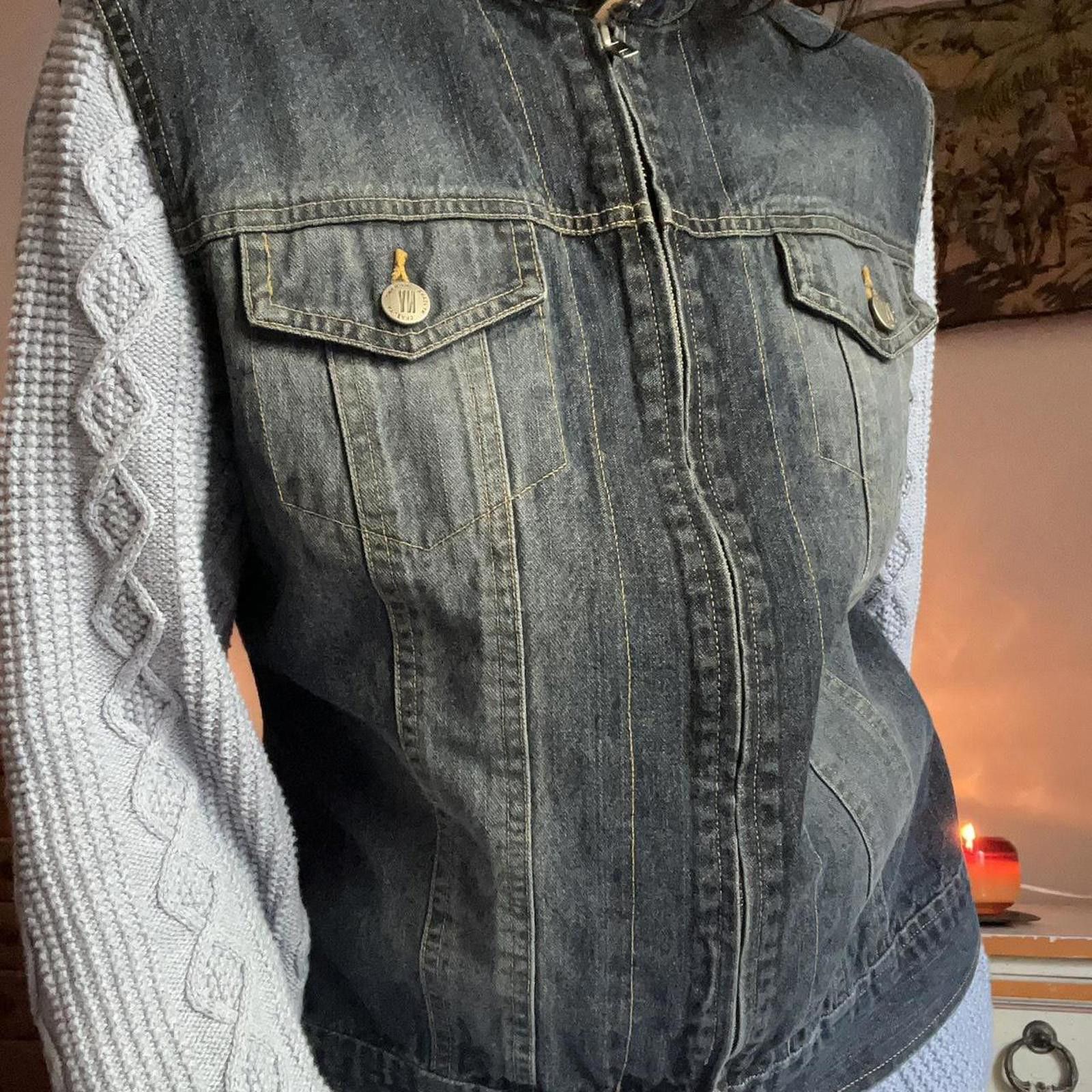 Other Dark denim zip-up jacket with a grunge vibe #grunge Size M / US 6-8 / IT 42-44 - 8 Thumbnail