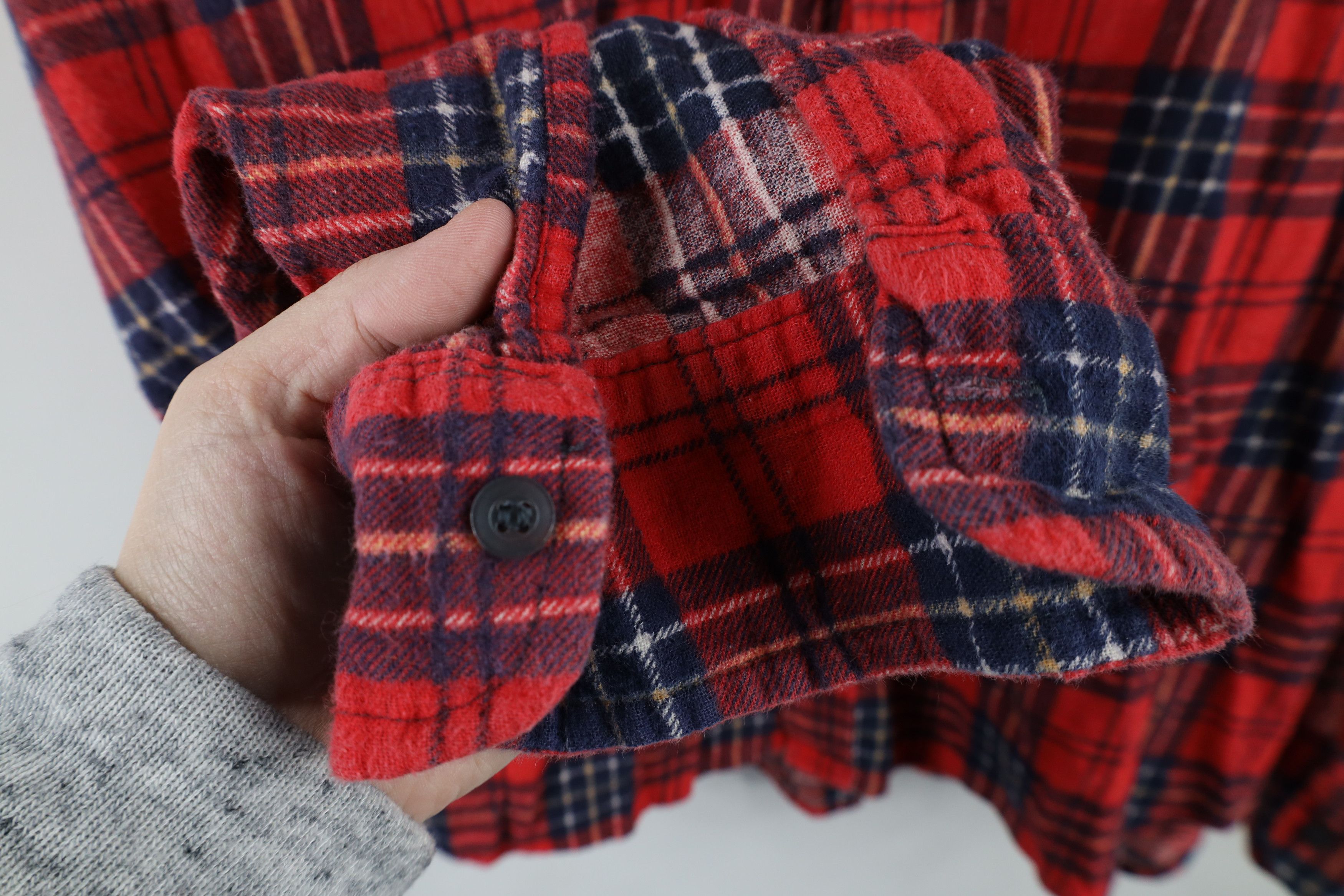 Vintage Vintage 90s Streetwear Flannel Collared Button Shirt Plaid Size US XL / EU 56 / 4 - 7 Thumbnail