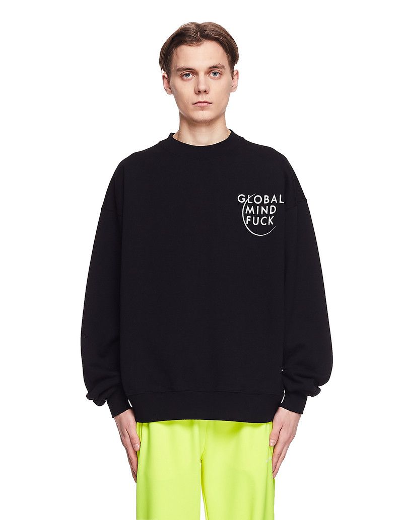 Givenchy Black Oversized Global Mind Fuck Sweatshirt Size US M / EU 48-50 / 2 - 2 Thumbnail