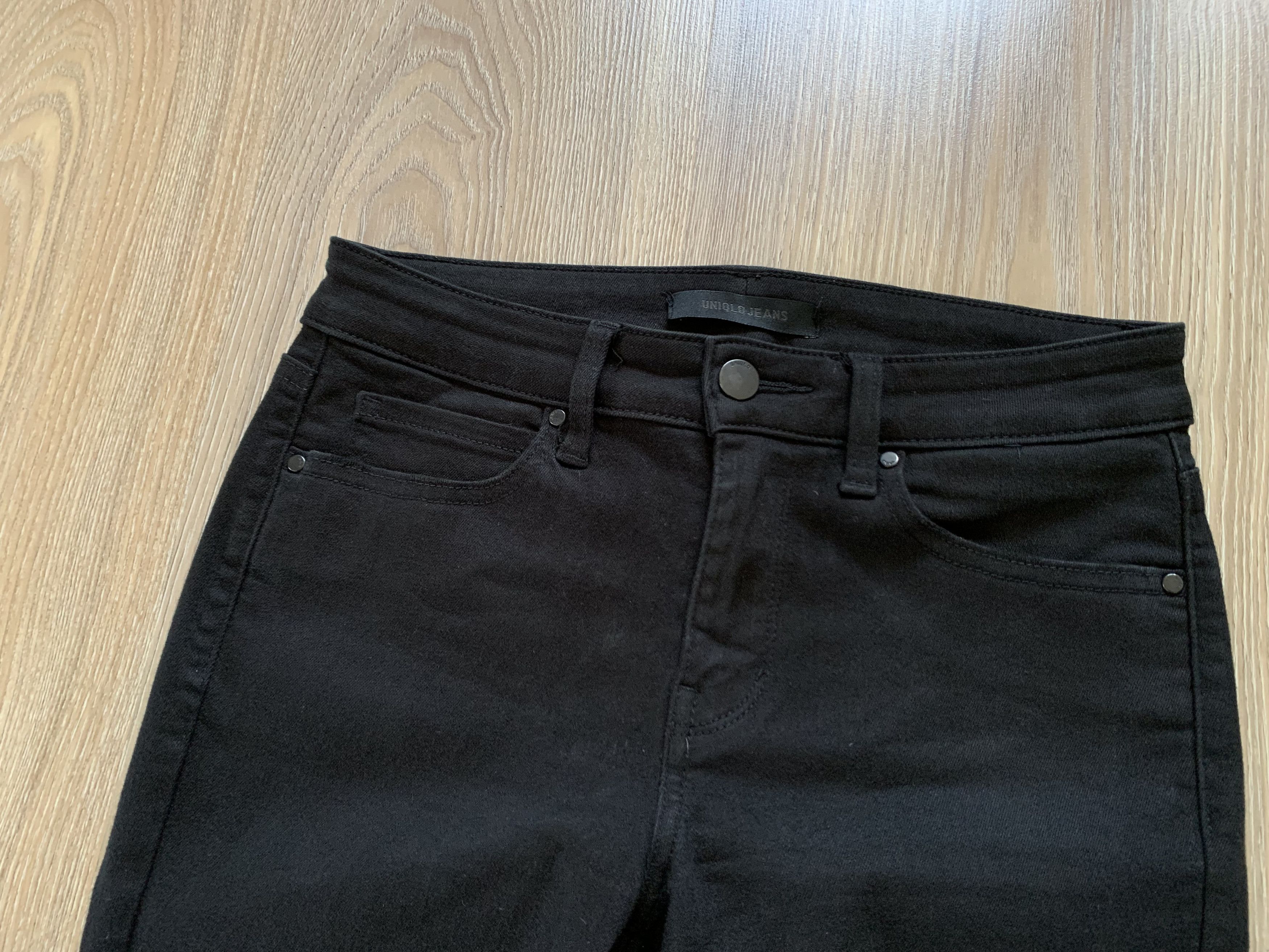 Uniqlo Uniqlo Distressed Black Denim Skinny Jeans Size 26" / US 2 / IT 38 - 4 Thumbnail