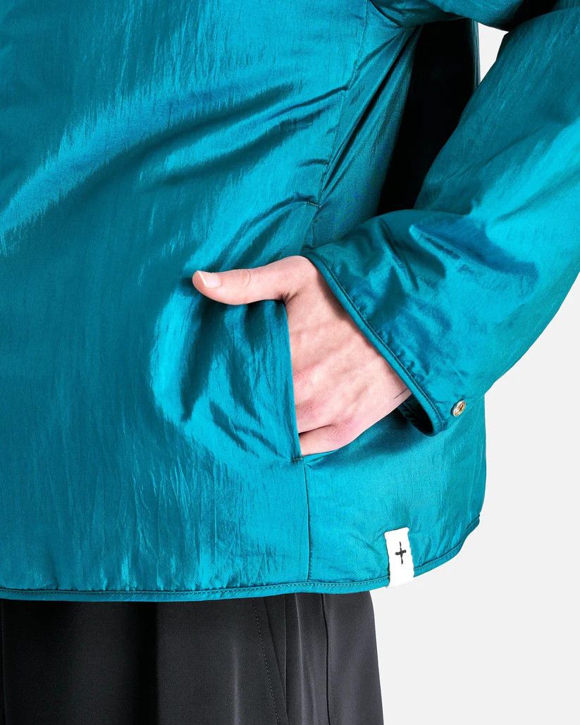 Jil Sander o1s1v1r1oon0925 Nylon Canvas Padded Blouson in Teal Blue Size US XL / EU 56 / 4 - 6 Thumbnail