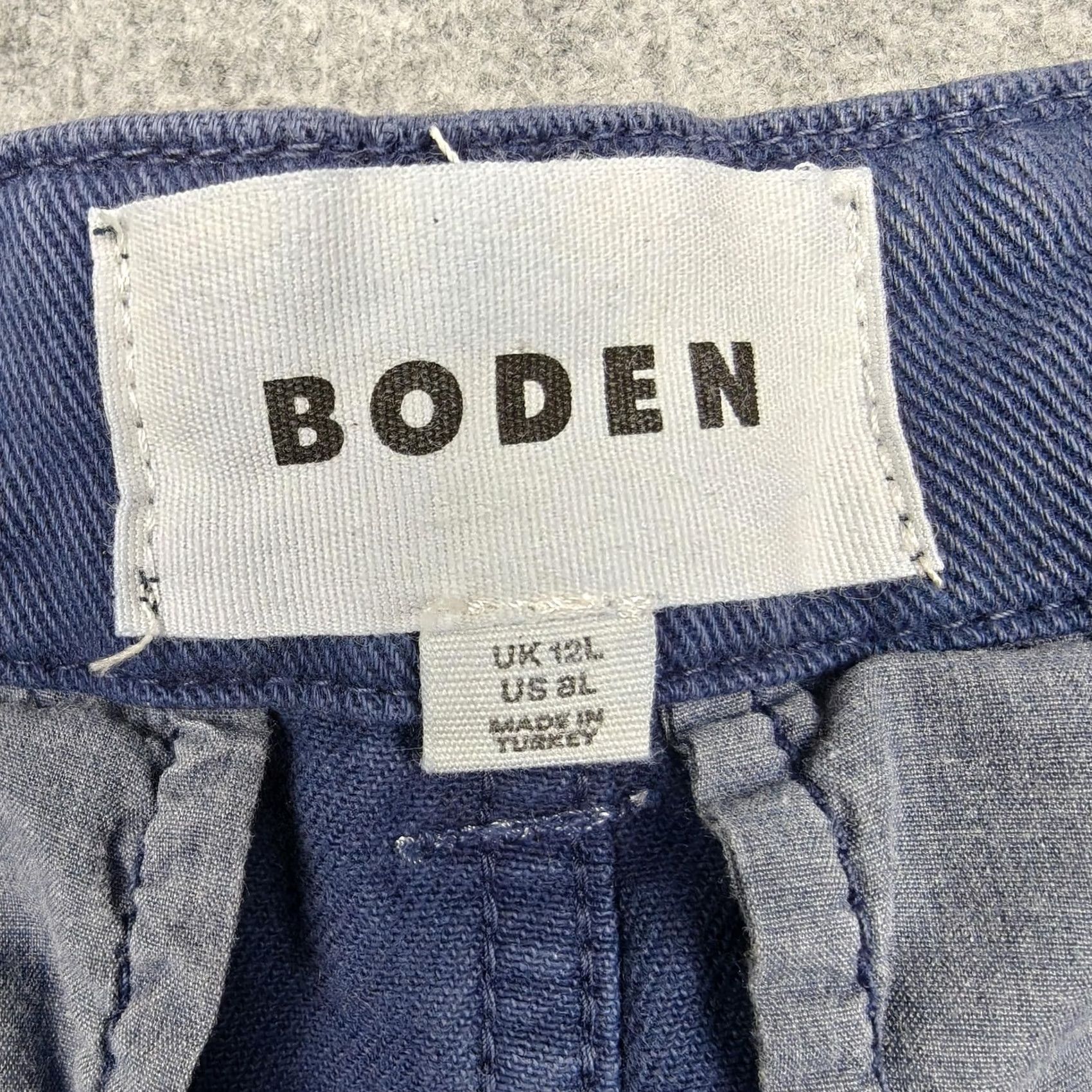 Boden Boden Pants Womens 8L Blue Twill Chino Pleated Casual Cotton Straight Leg Pants Size 30" / US 8 / IT 44 - 5 Thumbnail
