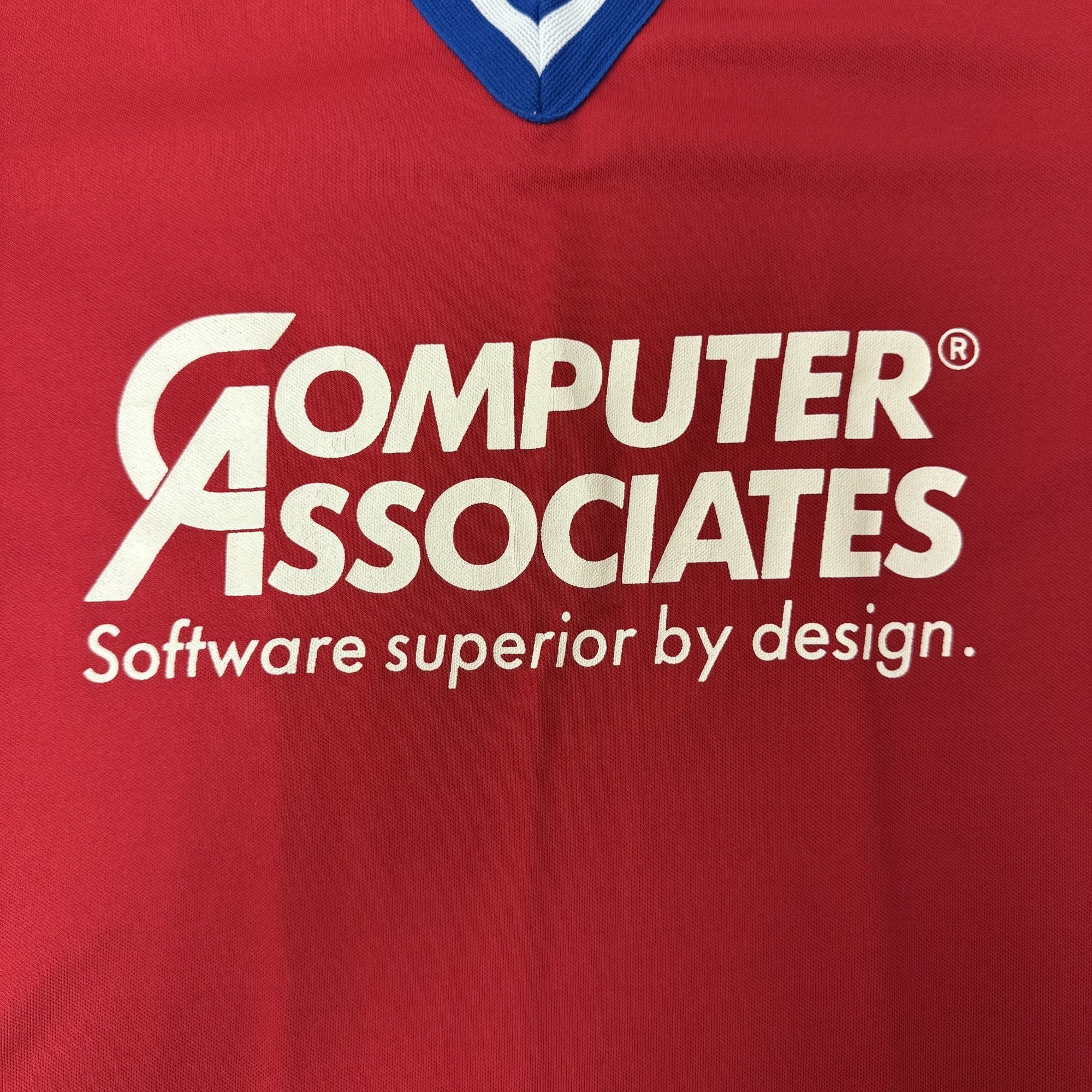 Majestic Vtg Majestic Red COMPUTER ASSOCIATES Software PROMO Jersey Size US M / EU 48-50 / 2 - 8 Thumbnail