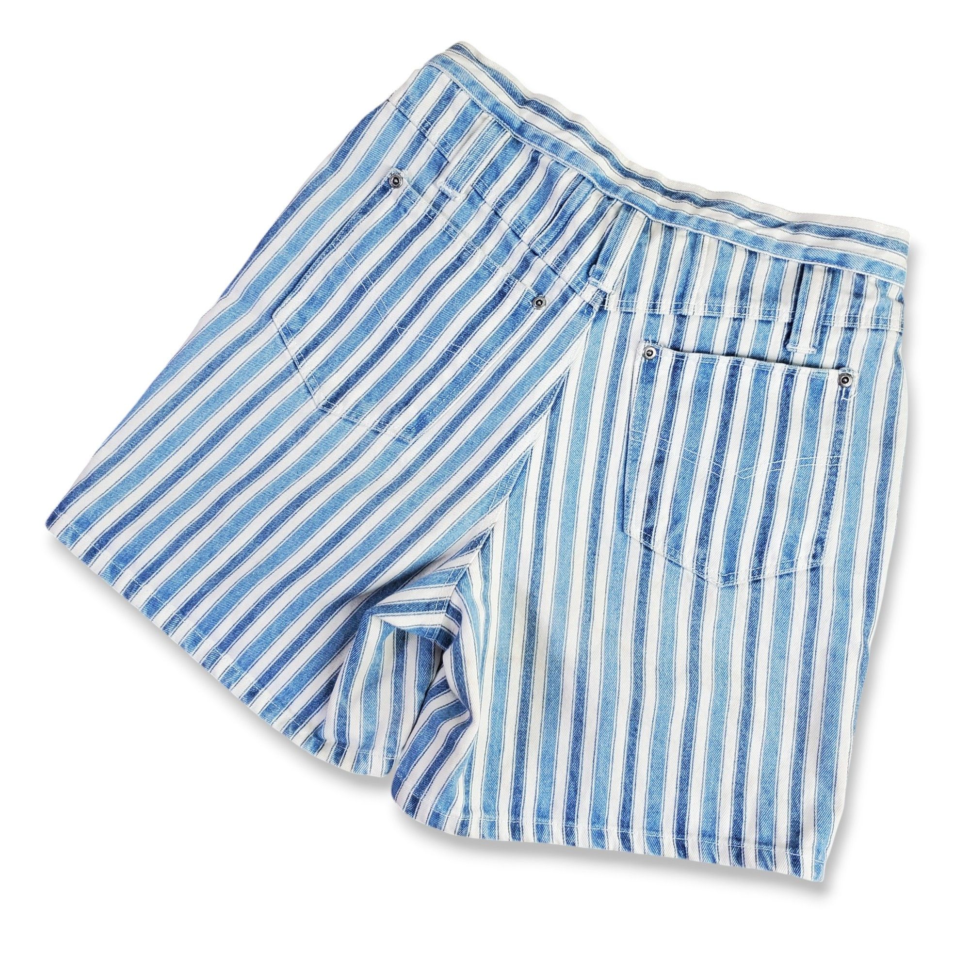 Other Goodfellows Size 7/8 Shorts Vintage 90s Denim Stripe 100% Size 30" / US 8 / IT 44 - 2 Thumbnail