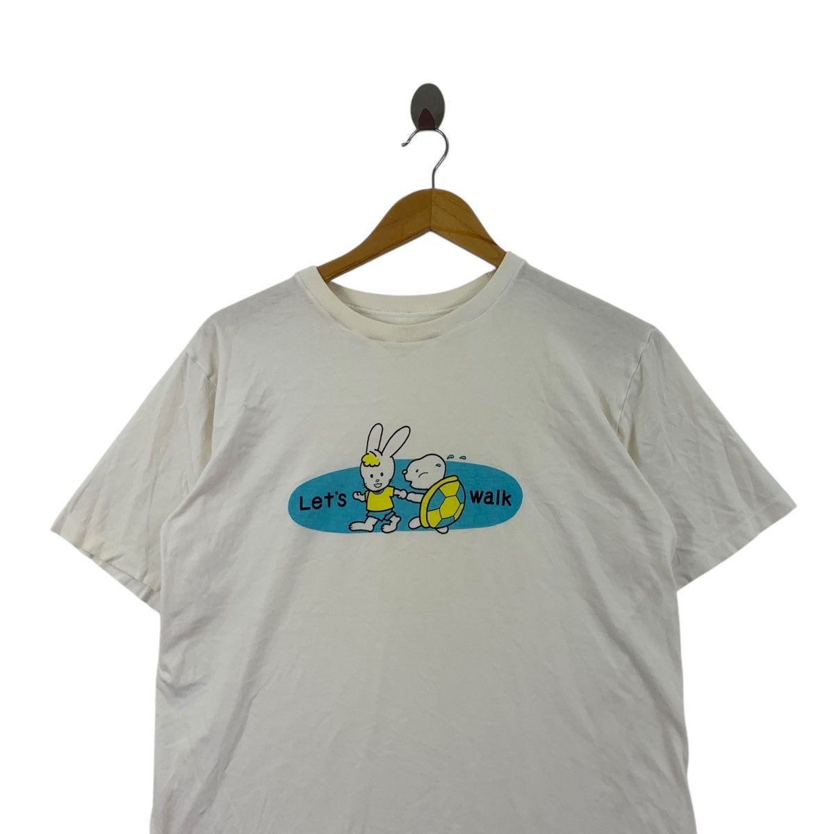 Vintage Vintage JAPAN ANIMATION Lets Walk Cartoon Tee Shirt Top Size M / US 6-8 / IT 42-44 - 2 Thumbnail