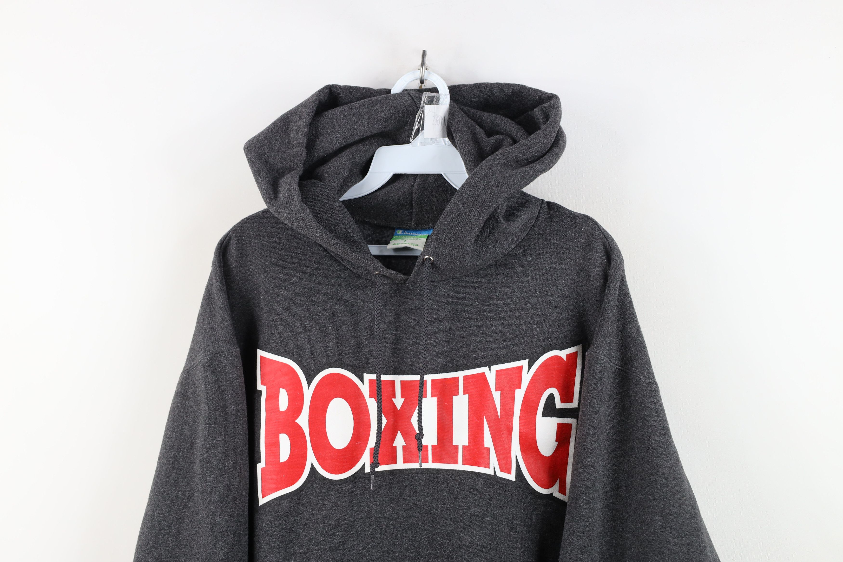 Champion Vintage Champion Boxing Hoodie Sweatshirt Heather Gray Size US L / EU 52-54 / 3 - 2 Thumbnail
