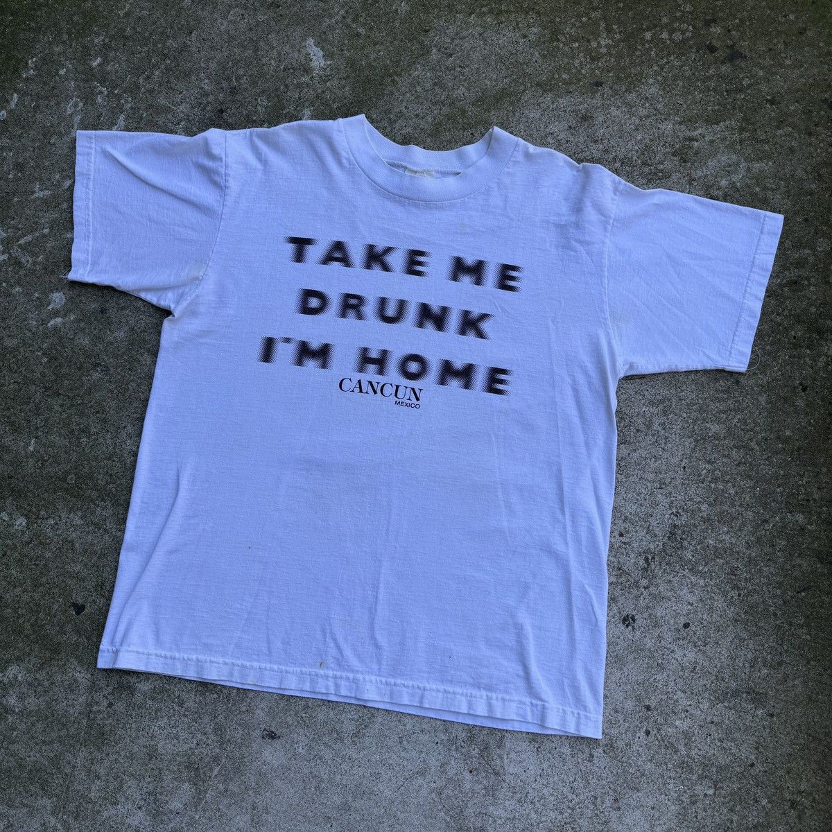 Vintage VINTAGE TAKE ME DRUNK I'M HOME TEE Size US L / EU 52-54 / 3 - 3 Thumbnail