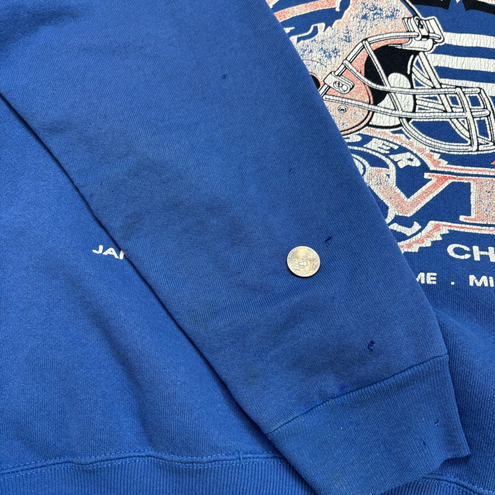 NFL × Vintage VTG 90s Buffalo Bills 91 AFC Champs SuperBowl Sweatshirt Lg Size US L / EU 52-54 / 3 - 12 Thumbnail