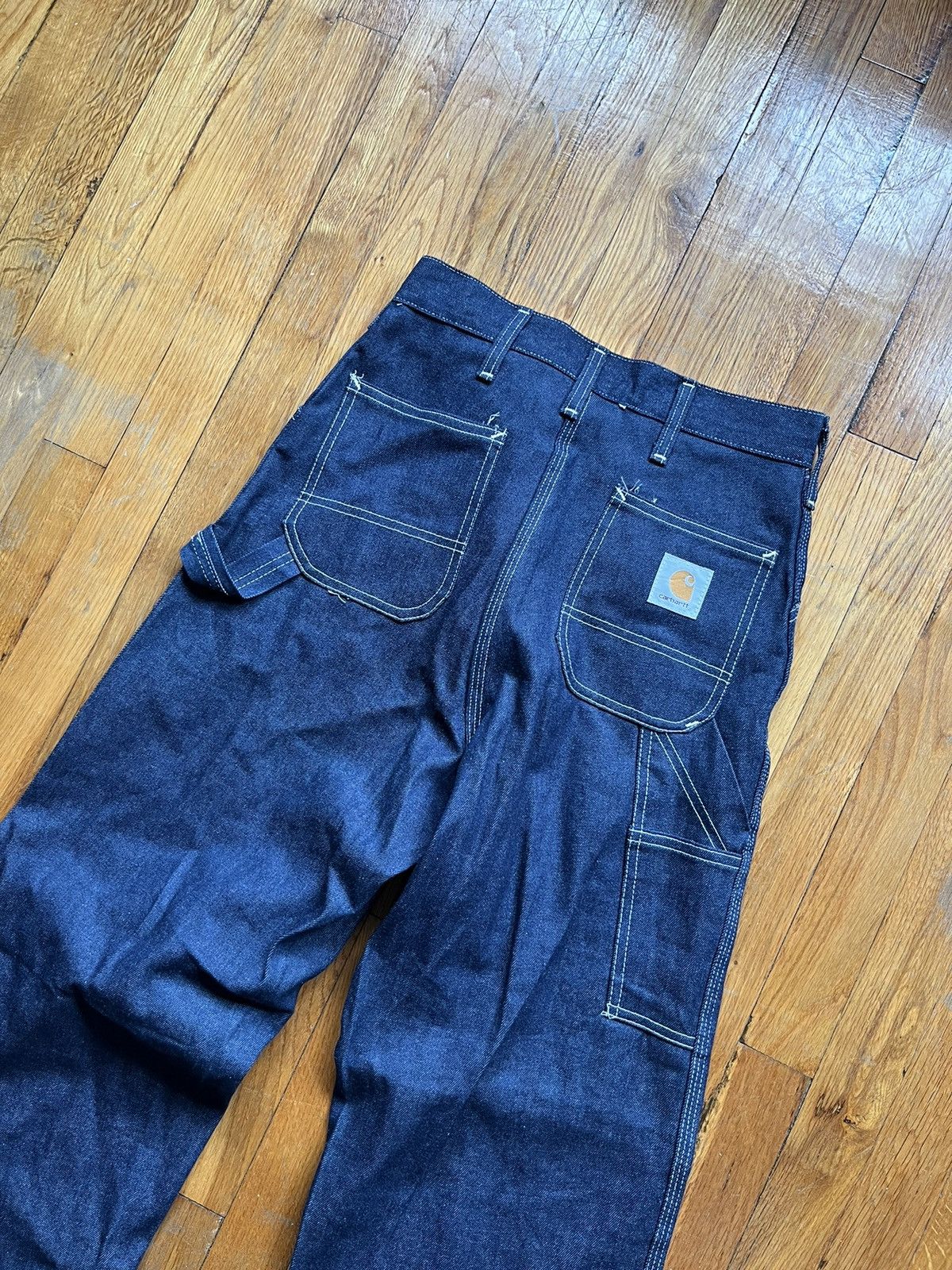 Carhartt Carhartt navy cargo jeans pants vintage baggy 29/36 men’s Size US 29 - 1 Thumbnail