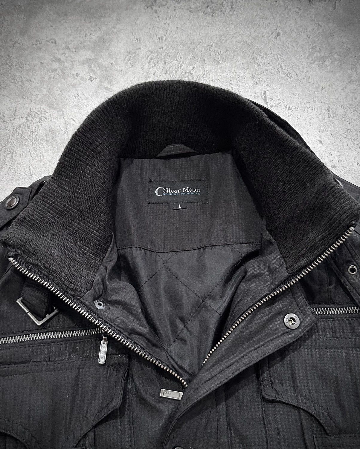 Japanese Brand Vkei Silver Moon High Neck Riders Jacket Ifsix Kmrii Style Size US L / EU 52-54 / 3 - 6 Thumbnail