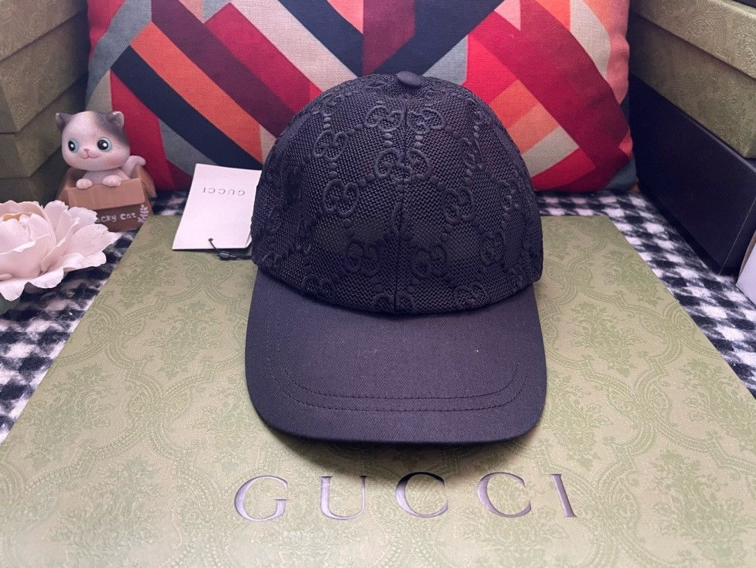 image of Gucci Black Cap Hat, Men's