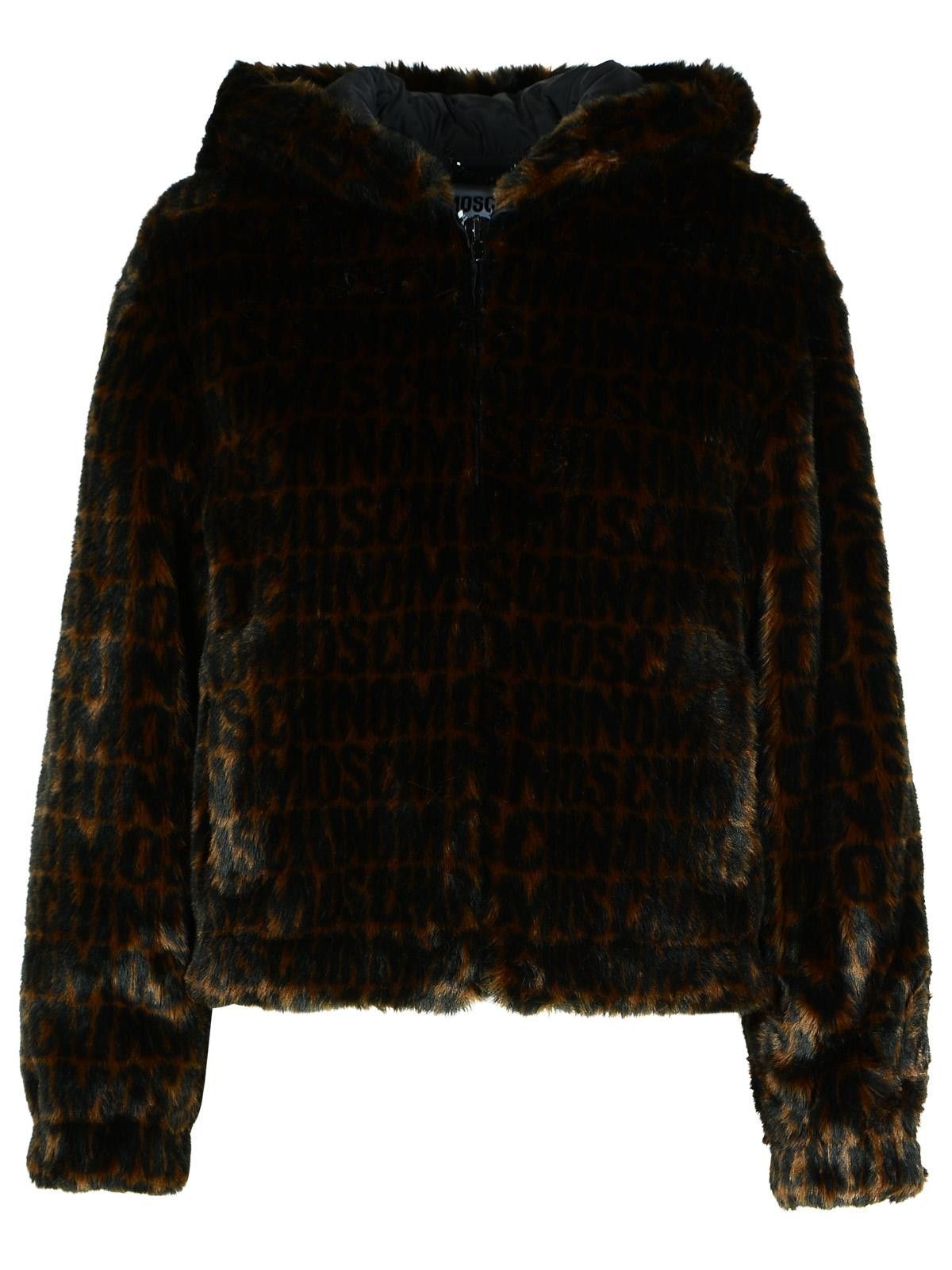 Moschino MOSCHINO LOGO Brown Polyester Blend Coat Size XS / US 0-2 / IT 36-38 - 1 Thumbnail