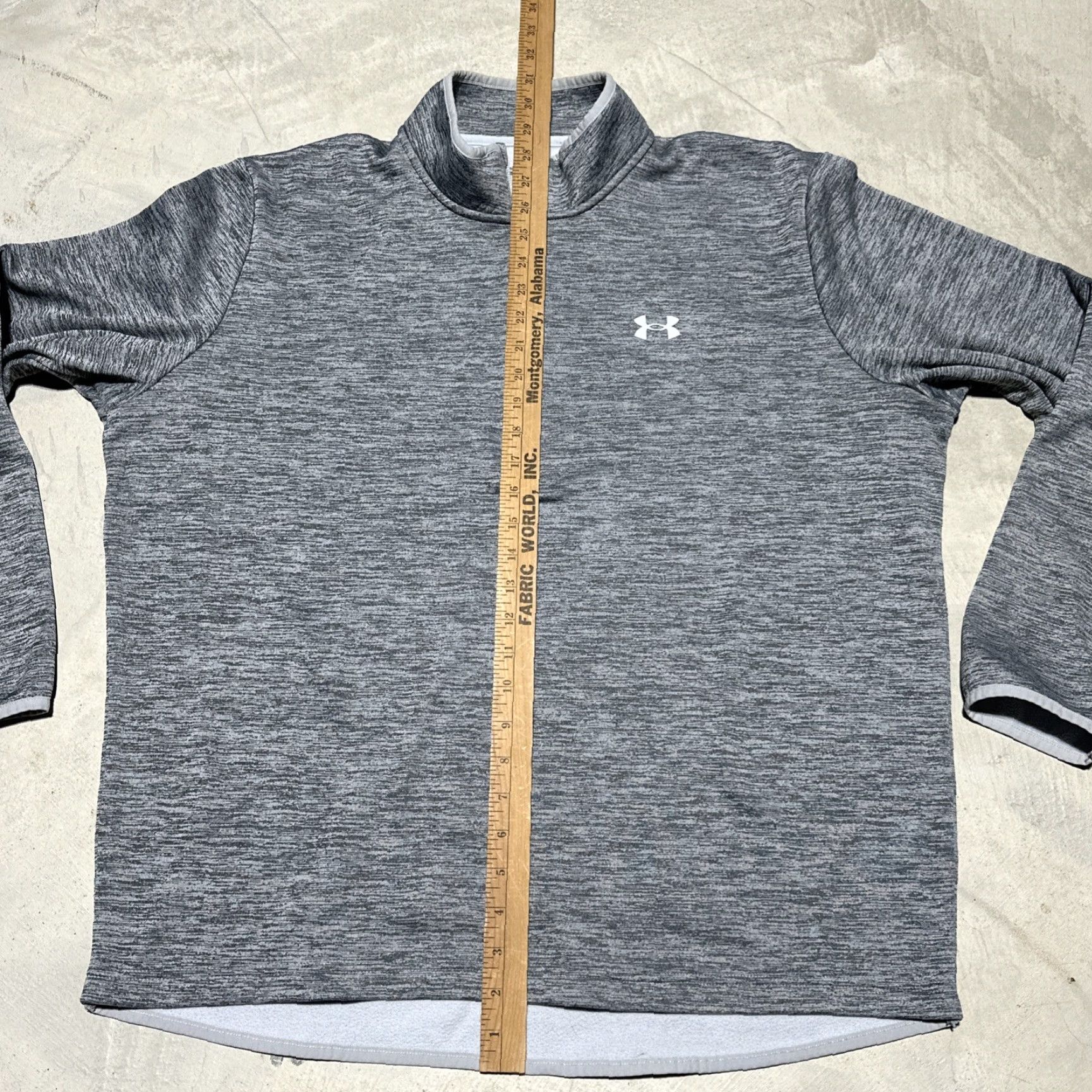Under Armour Under Armour ColdGear Pullover Mens XL Grey 1/4 Zip Long Sleeve Athletic Shirt Size US XL / EU 56 / 4 - 6 Thumbnail