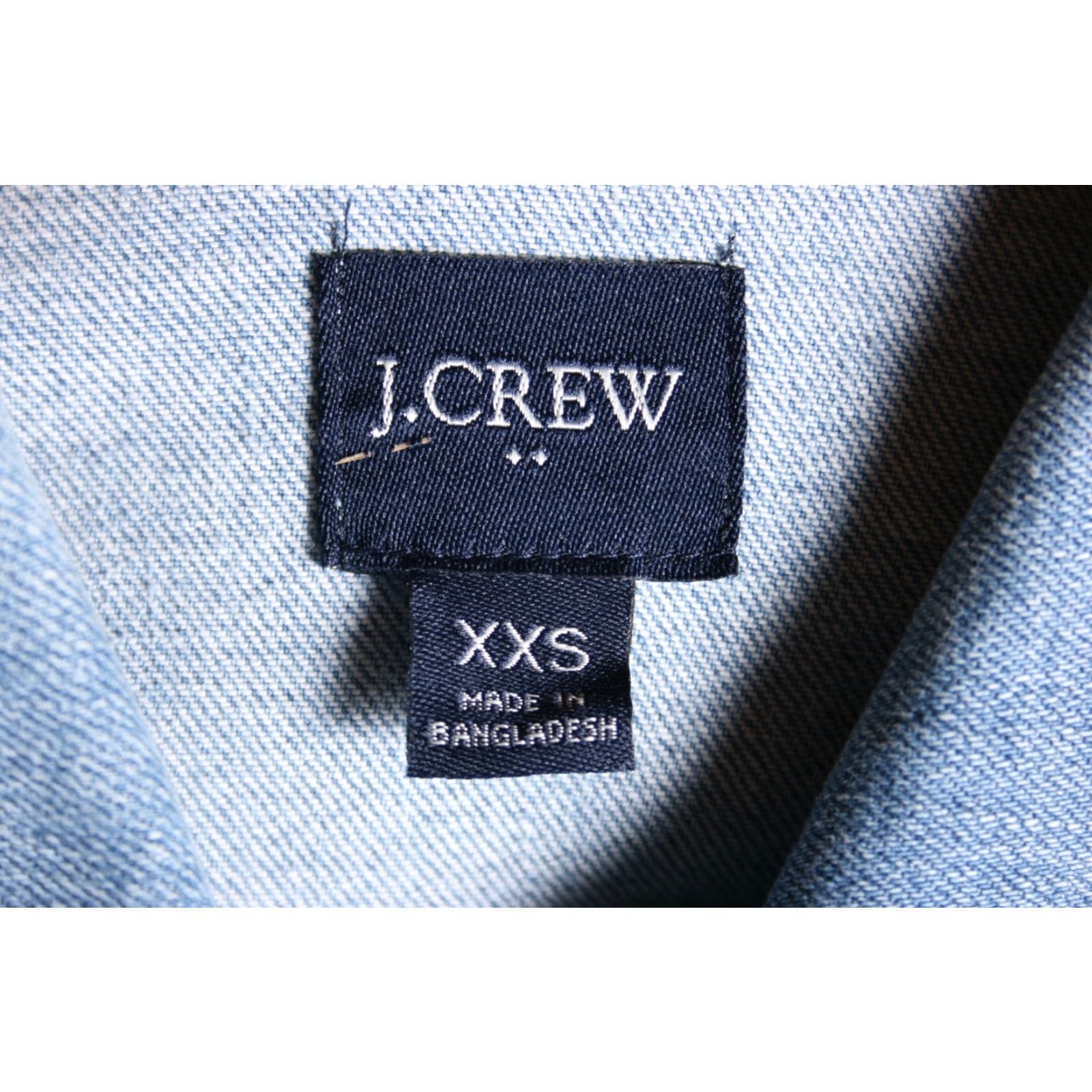 J.Crew VINTAGE J.CREW Re-Imagined Blue Stretch Denim Trucker Jean Jacket Womens XXS Size 24" / US 00 / IT 34 - 7 Thumbnail