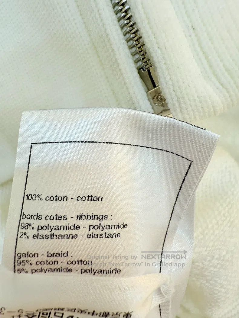 Chanel Chanel Size50 24m full logo white casual jacket Size M / US 6-8 / IT 42-44 - 7 Thumbnail