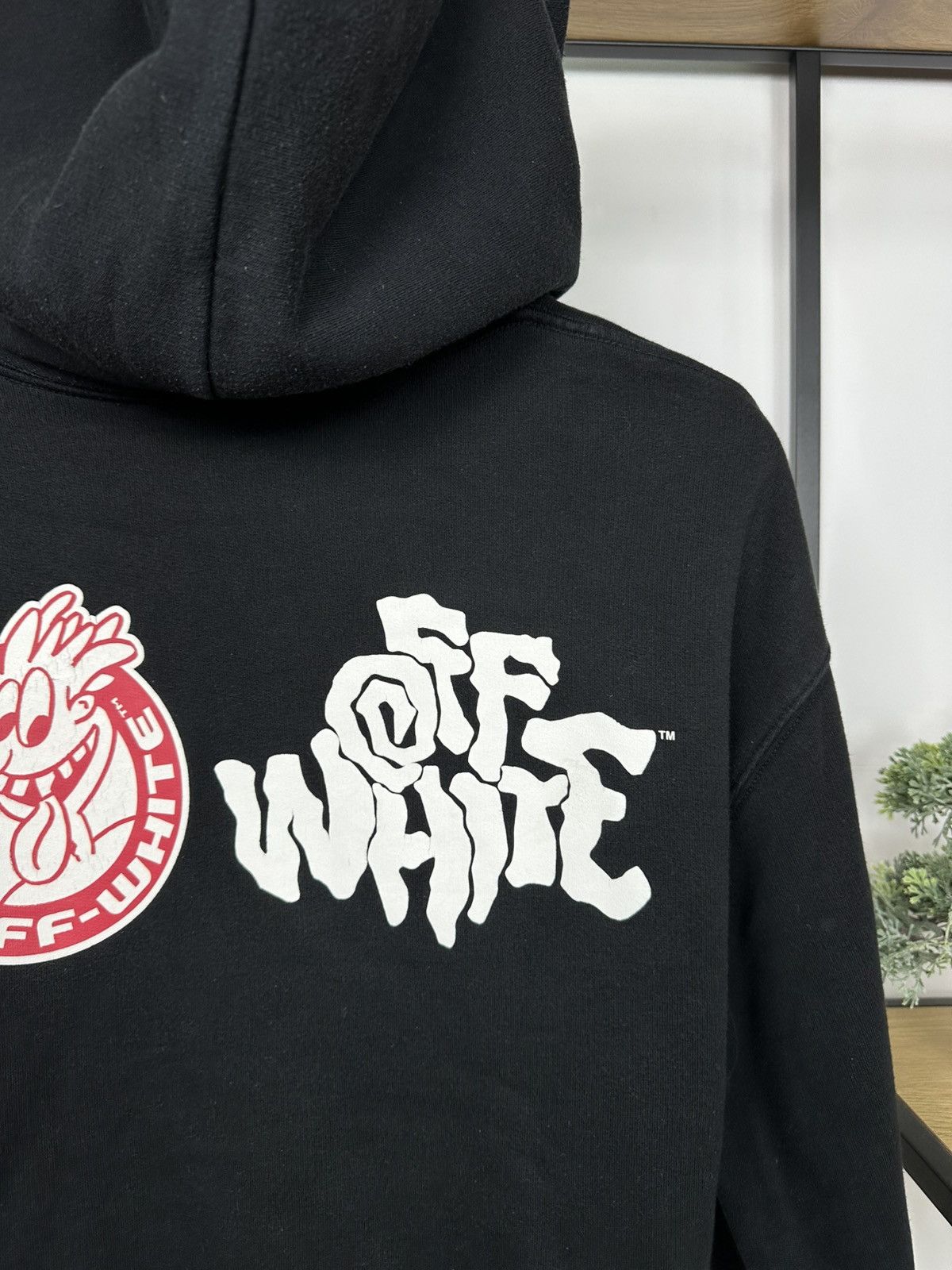Off-White Off-White Red Tongue Out Over Hoodie Sweatshirt In Black XS Size US XS / EU 42 / 0 - 20 Thumbnail