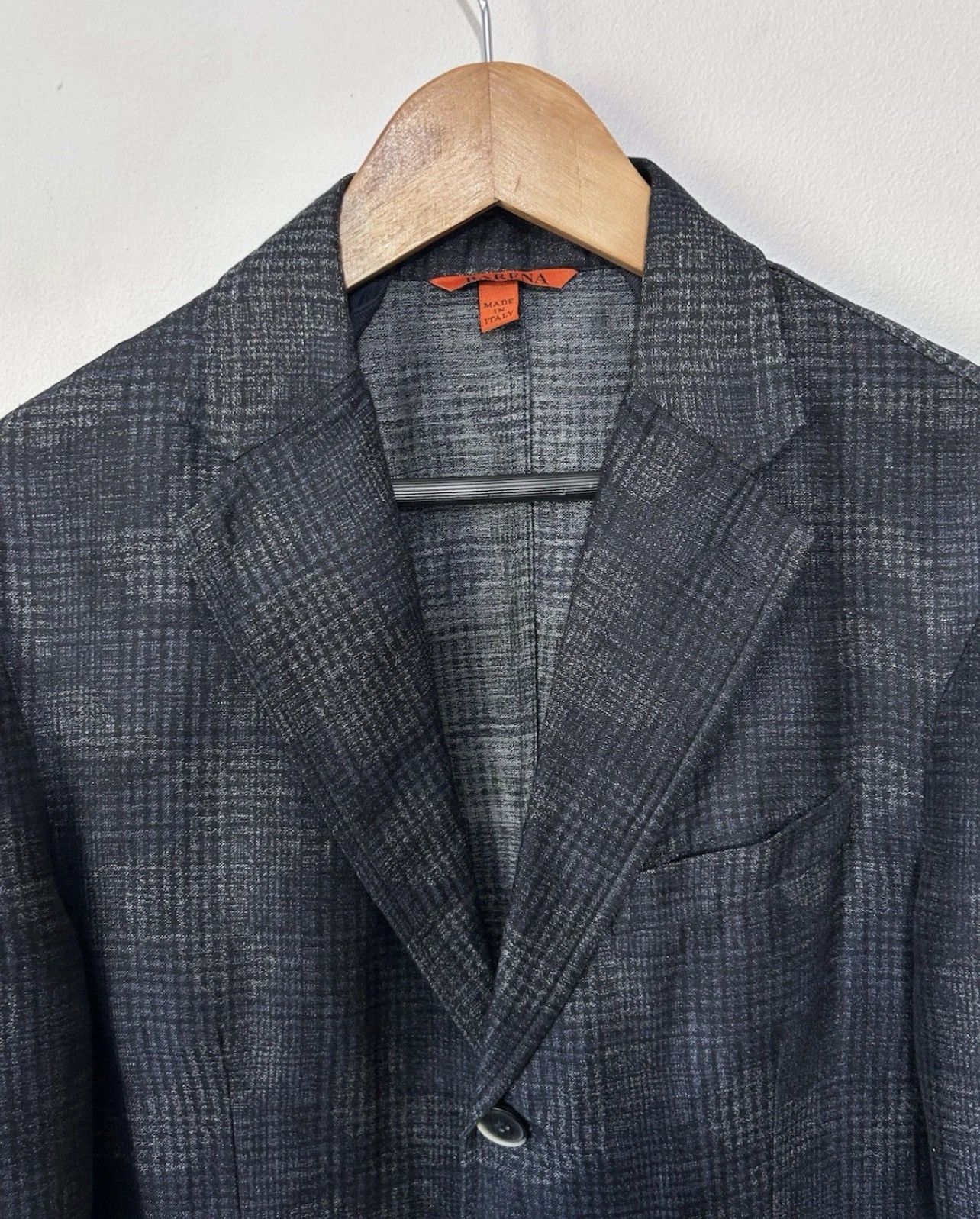 Barena Venezia Barena Linen Blazer, Navy Camo Pattern. EU size 48 Size 40R - 3 Thumbnail