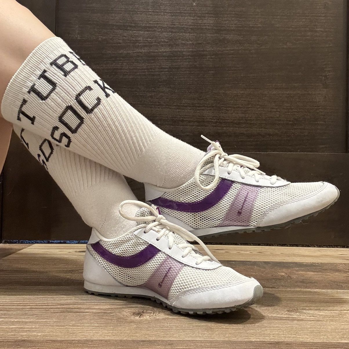 Champion CHAMPION Vintage Y2K White Purple Leather Track Sneakers Size US 7 / IT 37 - 1 Thumbnail