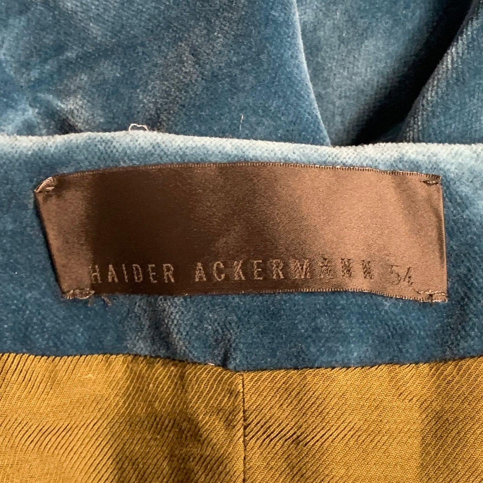 Haider Ackermann HAIDER ACKERMANN Teal Black Velvet Cotton Cropped Vest Size 40R - 5 Thumbnail
