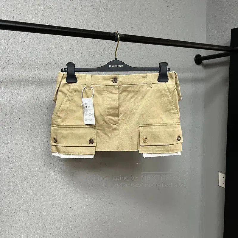 Miu Miu Miu Miu Khaki Cotton Blend Skirt . Size 23" - 1 Thumbnail