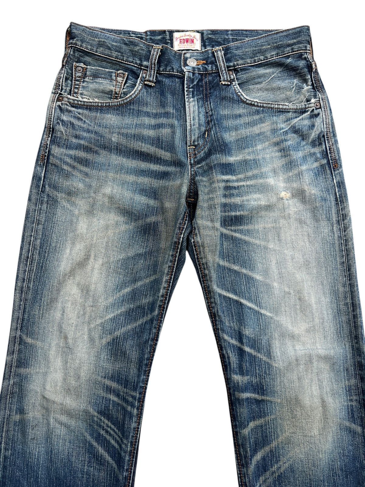 Edwin Vintage Edwin 403XV Distressed Denim Jeans 32x30 Size US 32 / EU 48 - 4 Thumbnail