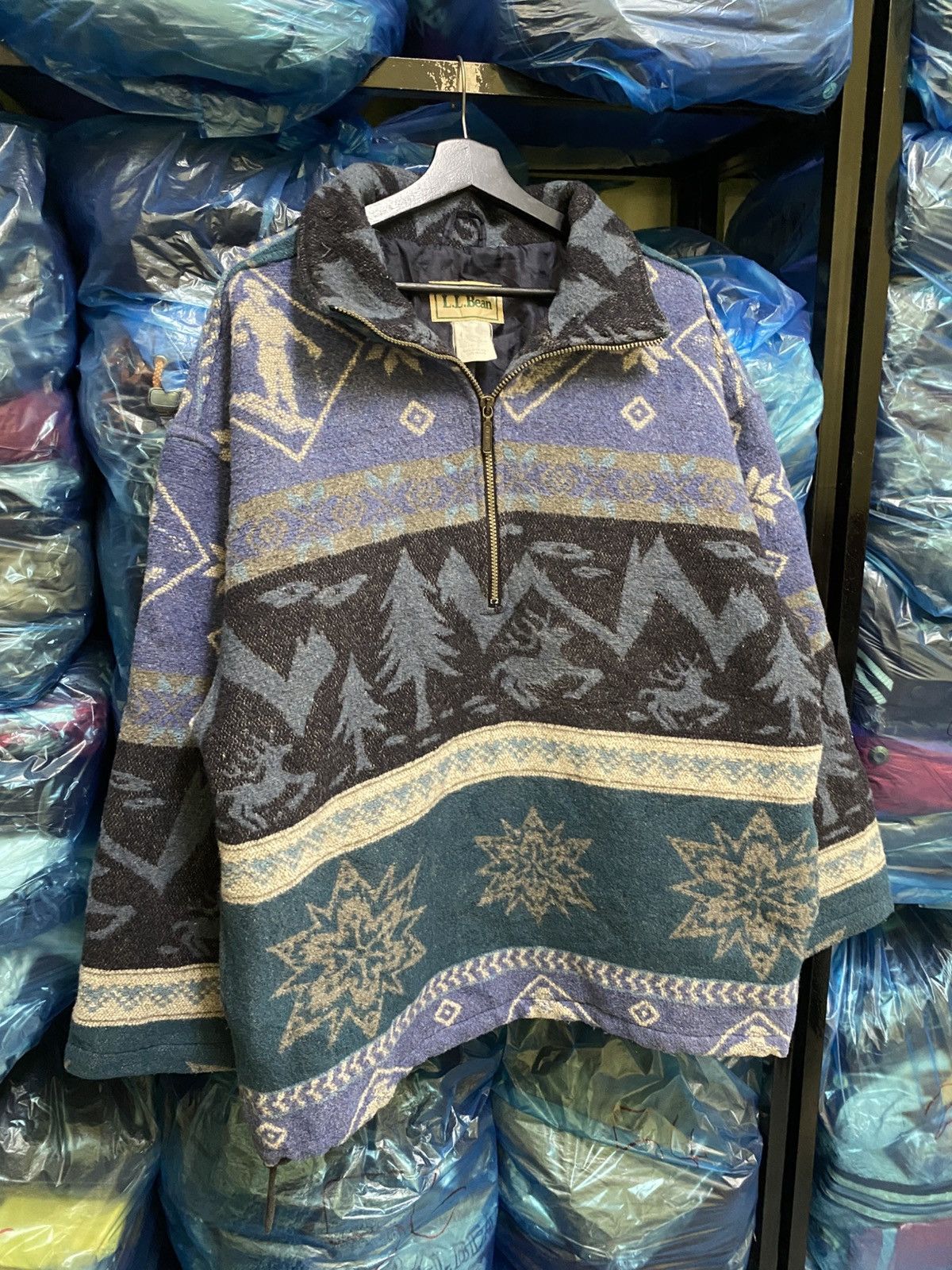 L.L. Bean Vintage L.L. Bean 90s Unisex Nordic Pattern Fleece Pullover Size US M / EU 48-50 / 2 - 5 Thumbnail