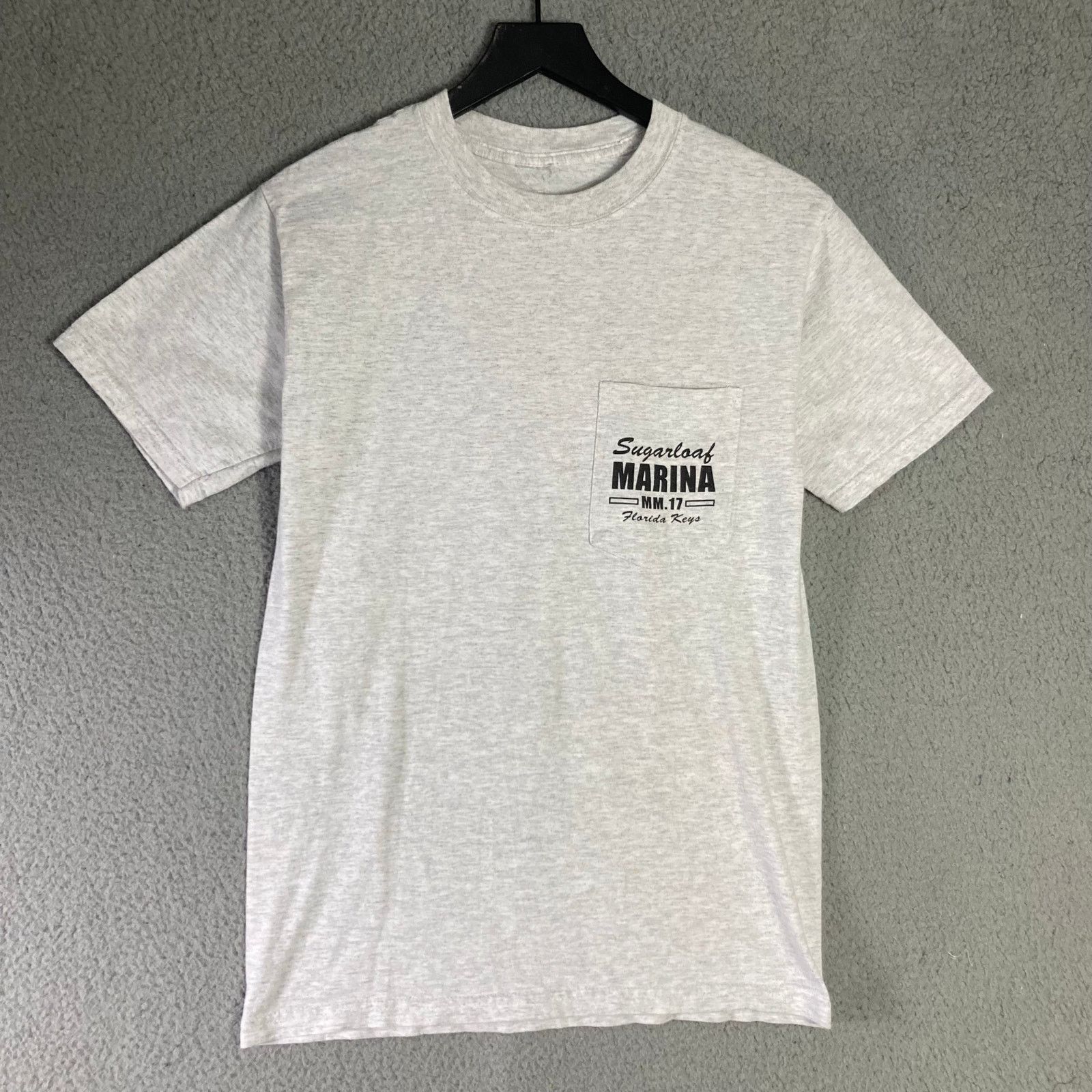 Vintage Sugarloaf Marina Bass Boat Men's Gray Graphic Tee S Size US S / EU 44-46 / 1 - 2 Thumbnail