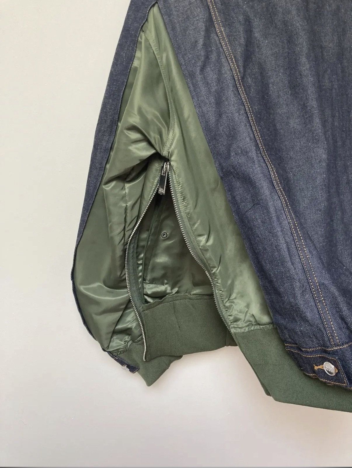 A.P.C. × Sacai APC x Sacai Eimi Denim Bomber Jacket Size US S / EU 44-46 / 1 - 4 Thumbnail