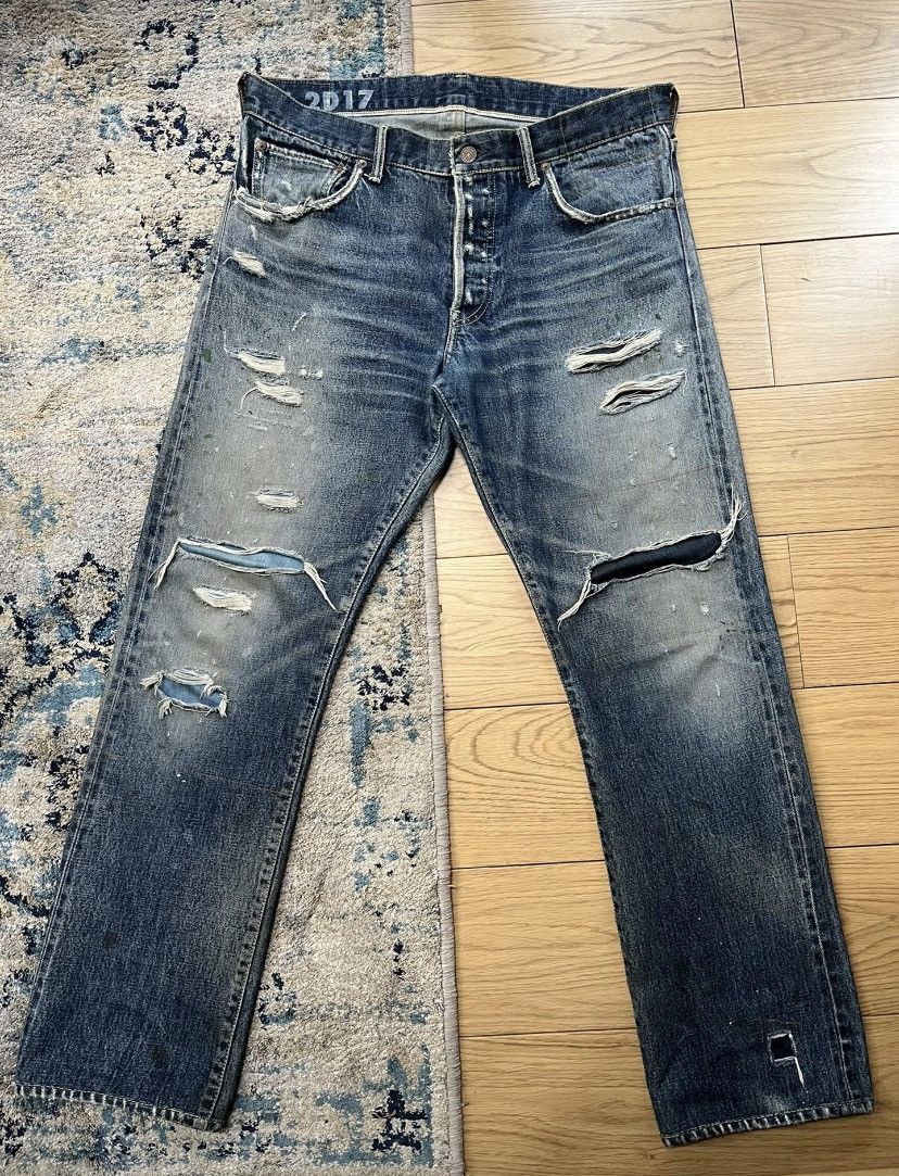 Visvim VISVIM 20ss 01.2D17 Destruction of splash-ink pants | Grailed