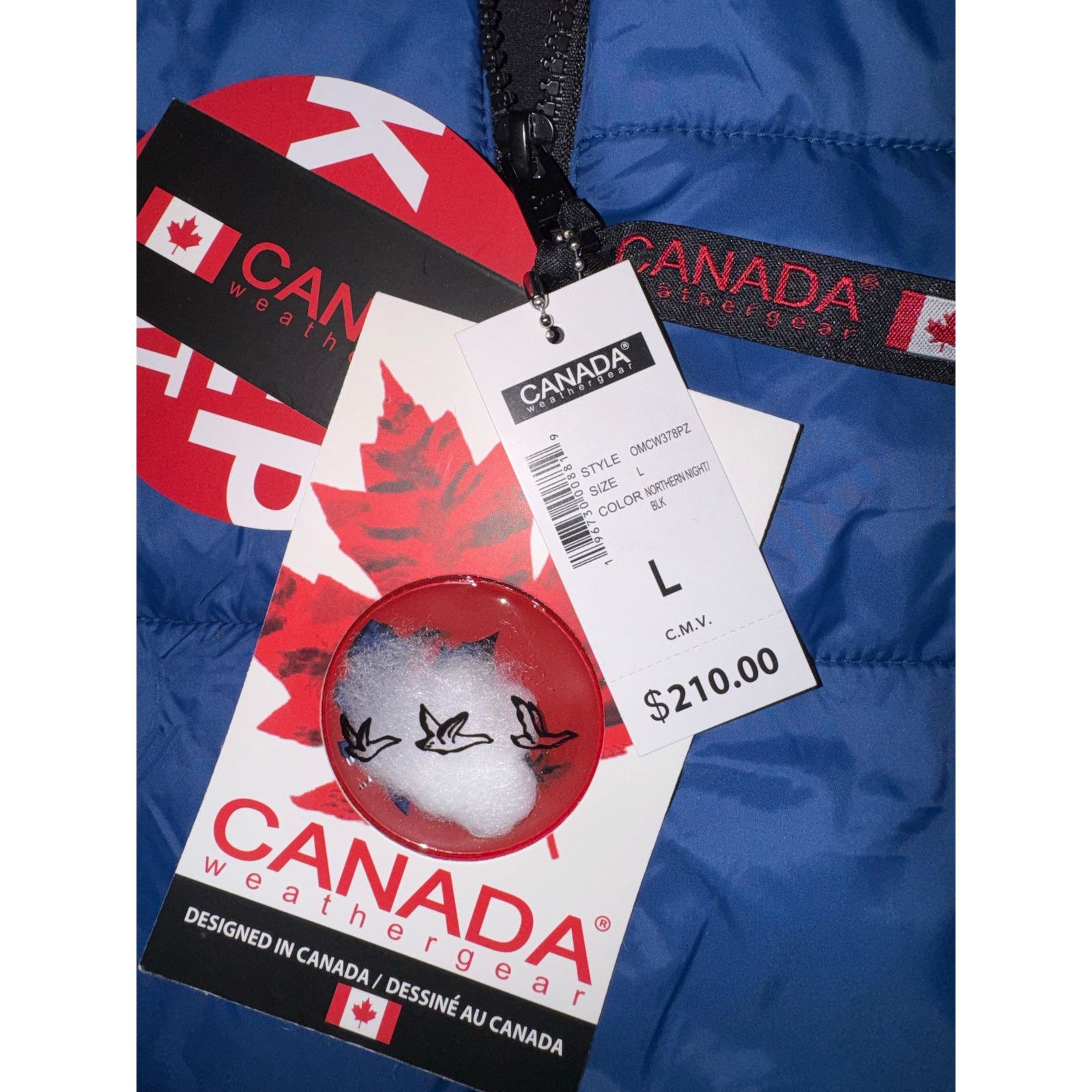 Other Canada Weather Gear Men's Mix Media Puffer - LARGE Size US L / EU 52-54 / 3 - 6 Thumbnail
