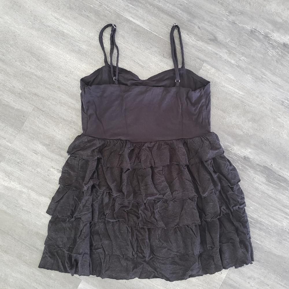 Forever 21 Black Ruffled F21 Babydoll Tank Size S / US 4 / IT 40 - 2 Thumbnail