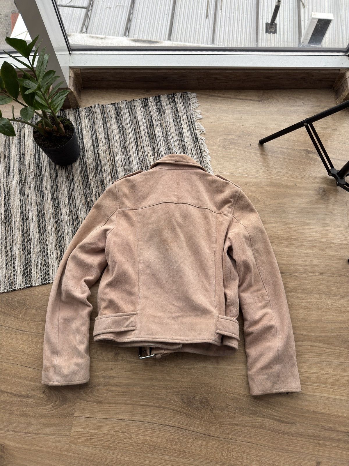 Allsaints ALL SAINTS Powder Pink Suede Balfern Biker Jacket Women’s Size M / US 6-8 / IT 42-44 - 18 Thumbnail