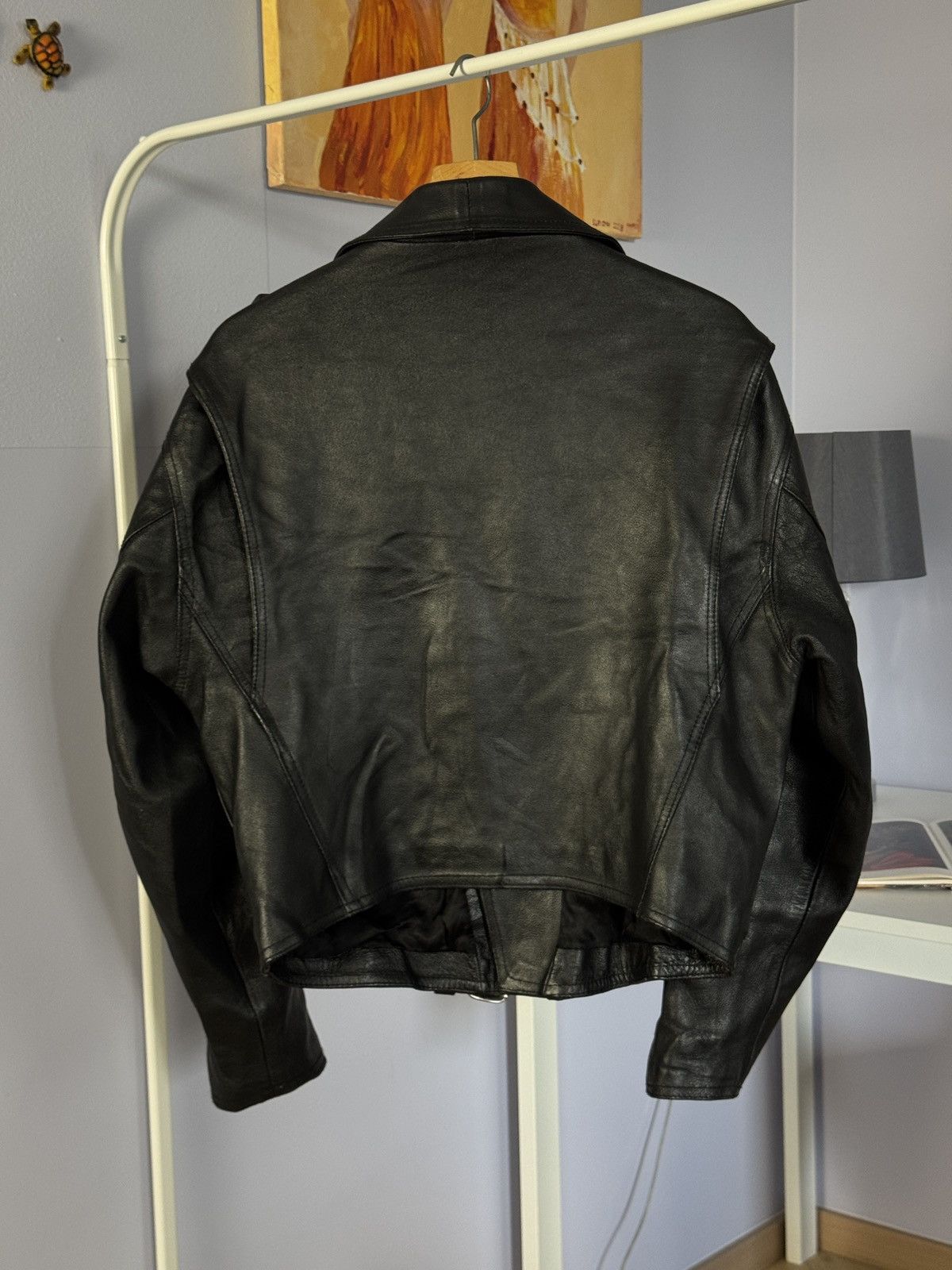 Versace Vintage Versace Jeans Couture Biker Leather Crop Jacket Size US M / EU 48-50 / 2 - 2 Thumbnail