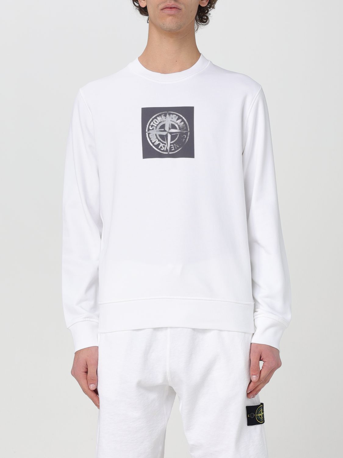 image of Stone Island Sweatshirt Men White (Size 2XL)