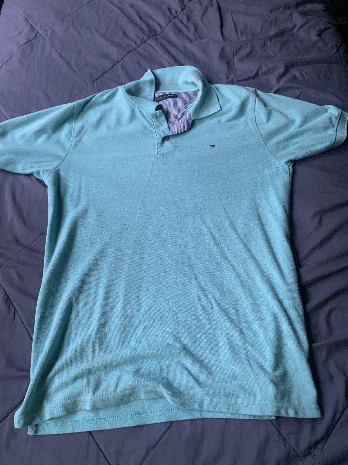 Tommy Hilfiger Tommy Hilfiger Cyan Polo Size US M / EU 48-50 / 2 - 1 Thumbnail