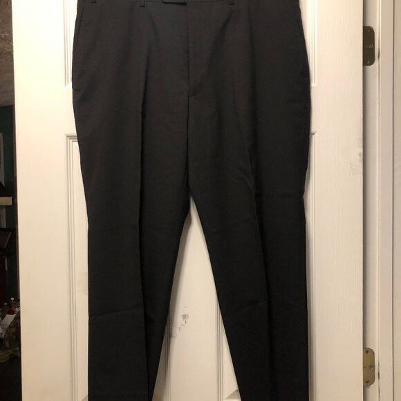 Hart Schaffner Marx hart Schaffner Marx men's black 98%wool dress pants 36/25 Size 36S - 1 Thumbnail