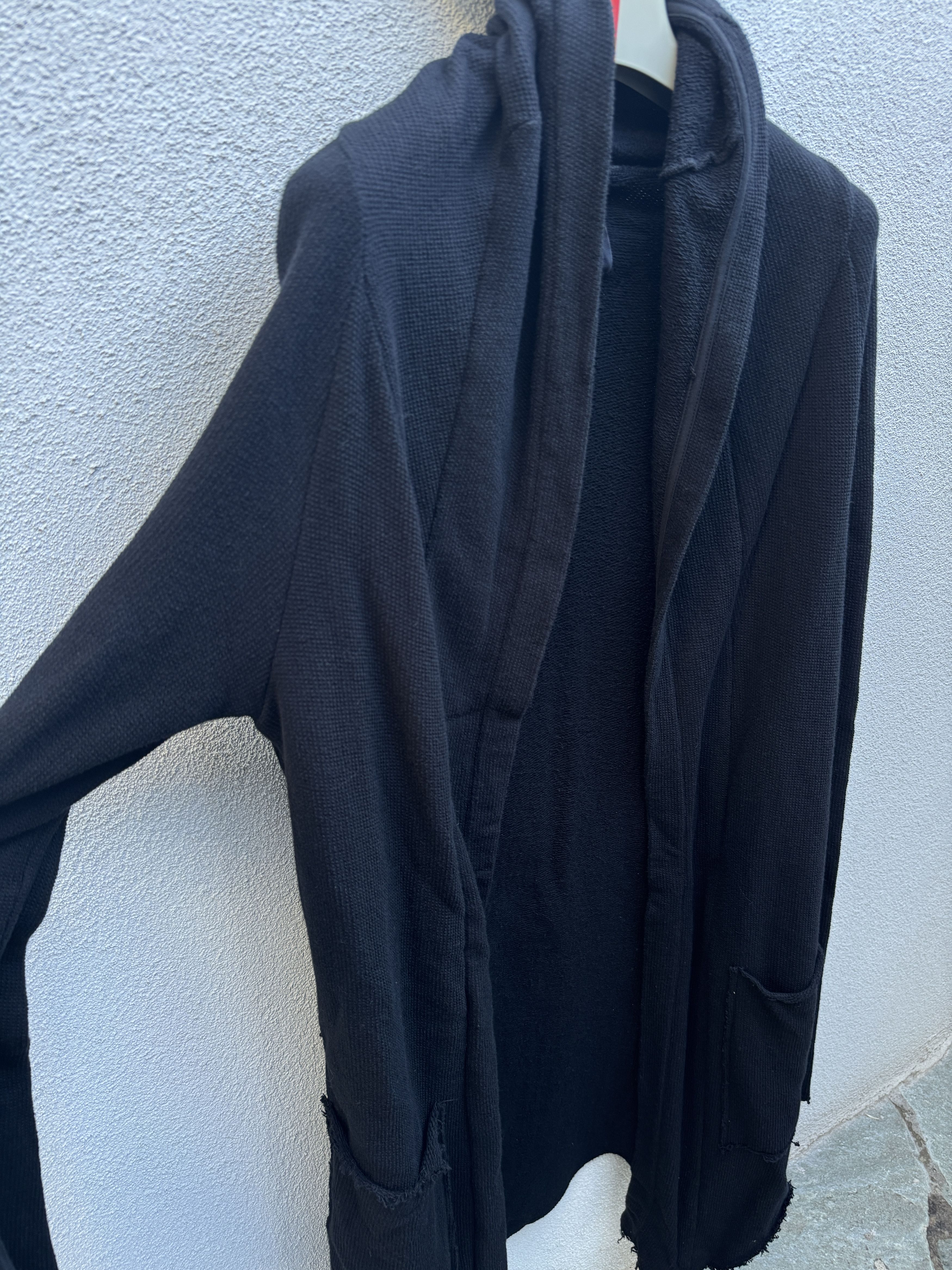 Thom Krom Thom Krom Long Asymetric Cardigan Black Cotton Rippstrick M Size US M / EU 48-50 / 2 - 5 Thumbnail